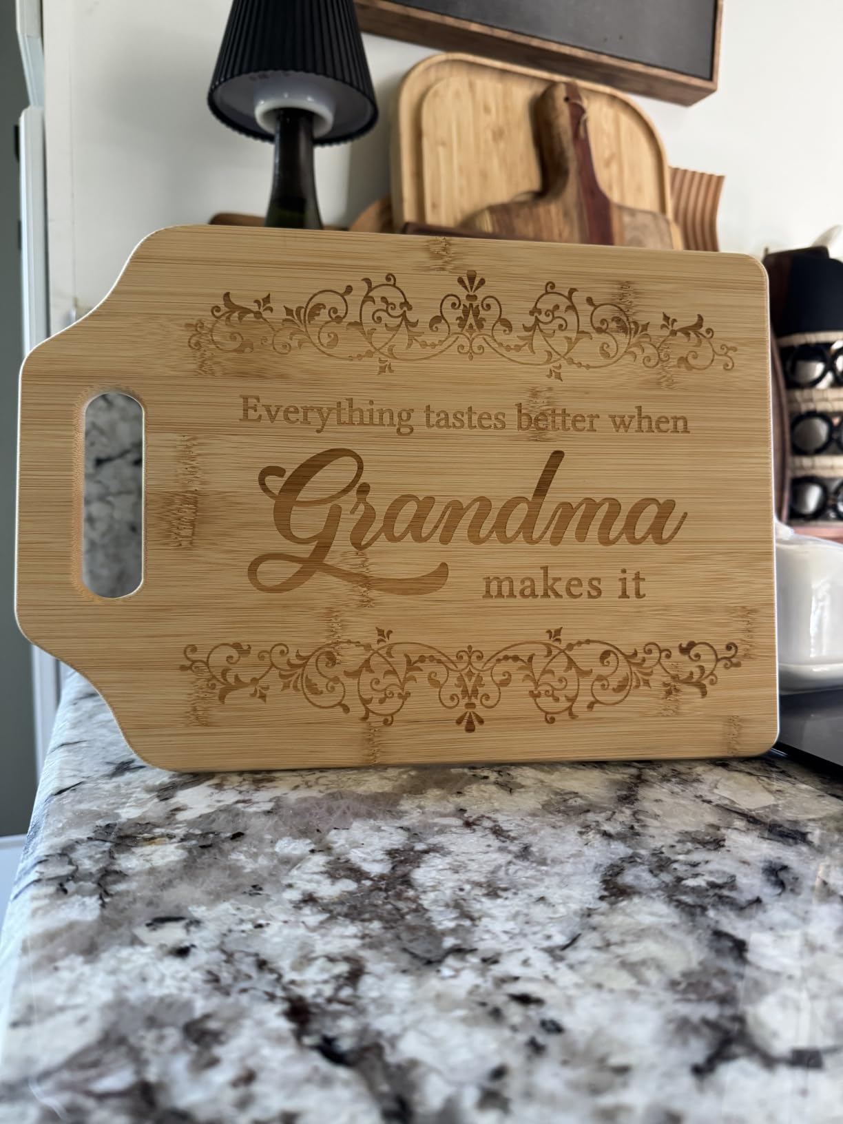 Dad Birthday Gift for Dad Gifts - Engraved Bamboo Cutting Board | 12.3