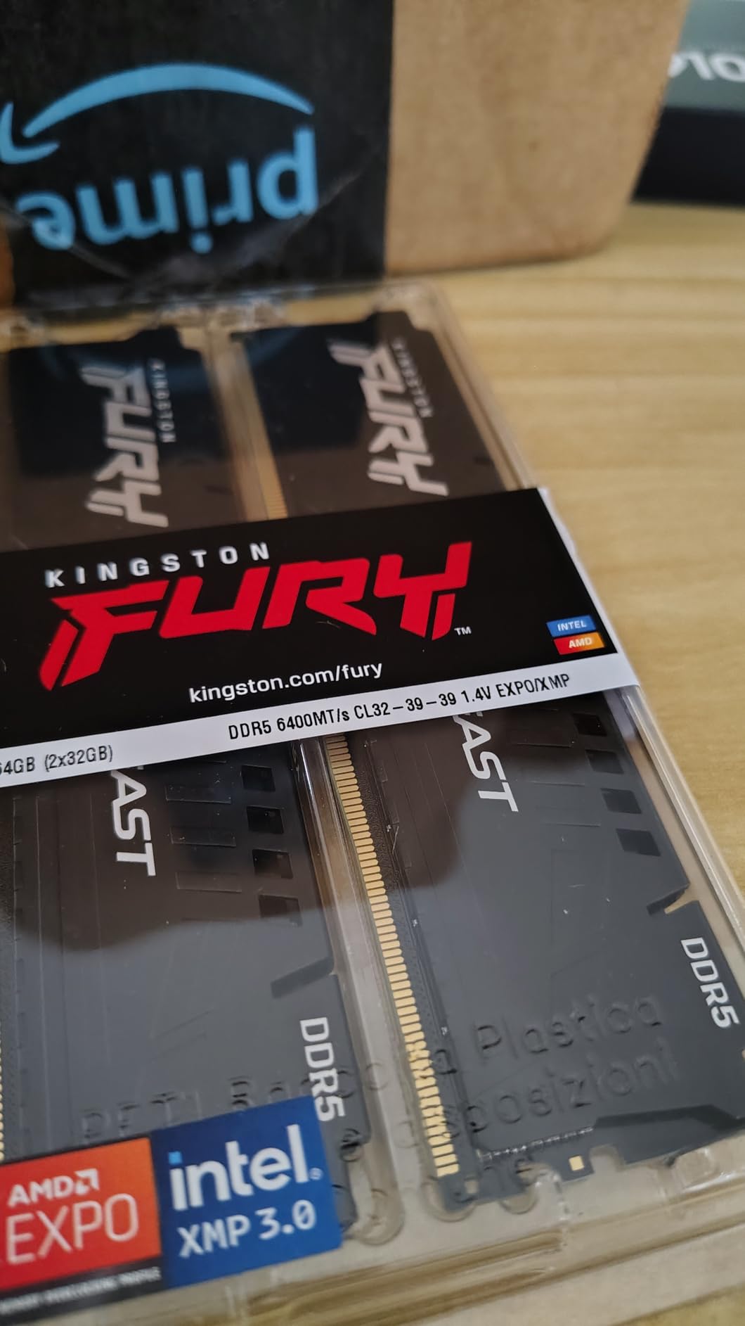 Kingston FURY Beast 64GB (2x32GB) 6400MT/s DDR5 CL32 Desktop Memory | AMD EXPO | Kit of 2 | KF564C32BBEK2-64 customer photo 1