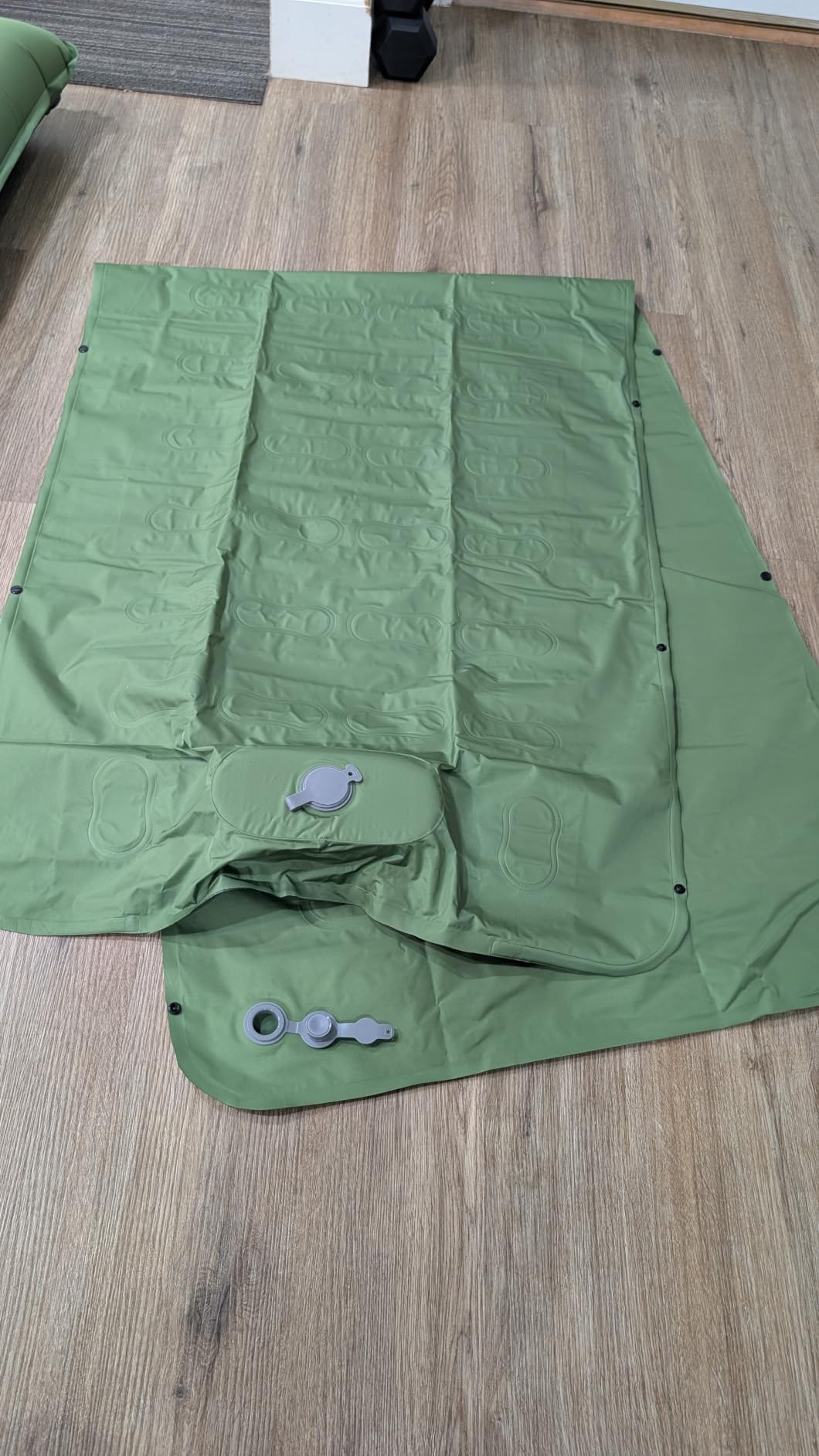 FNARMW Camping Sleeping Pad, Extra Thick 5 Inch Camping Mat with Pillow Built-in Foot Pump Inflatable Sleeping Pads Compact for Camping Backpacking Hiking Traveling Tent (Green) customer photo 1