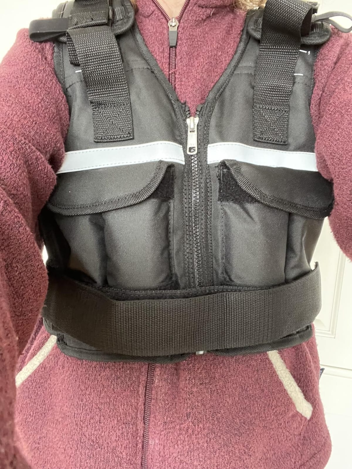 Sportneer Adjustable Weighted Vest Weights: 2-18 lbs/2-42 lbs Washable Weight Vest for Walking 16 In 1 Fast Adjust Rucking Vest for Women and Men Home Gym Running Jogging Strength Training Vests customer photo 1
