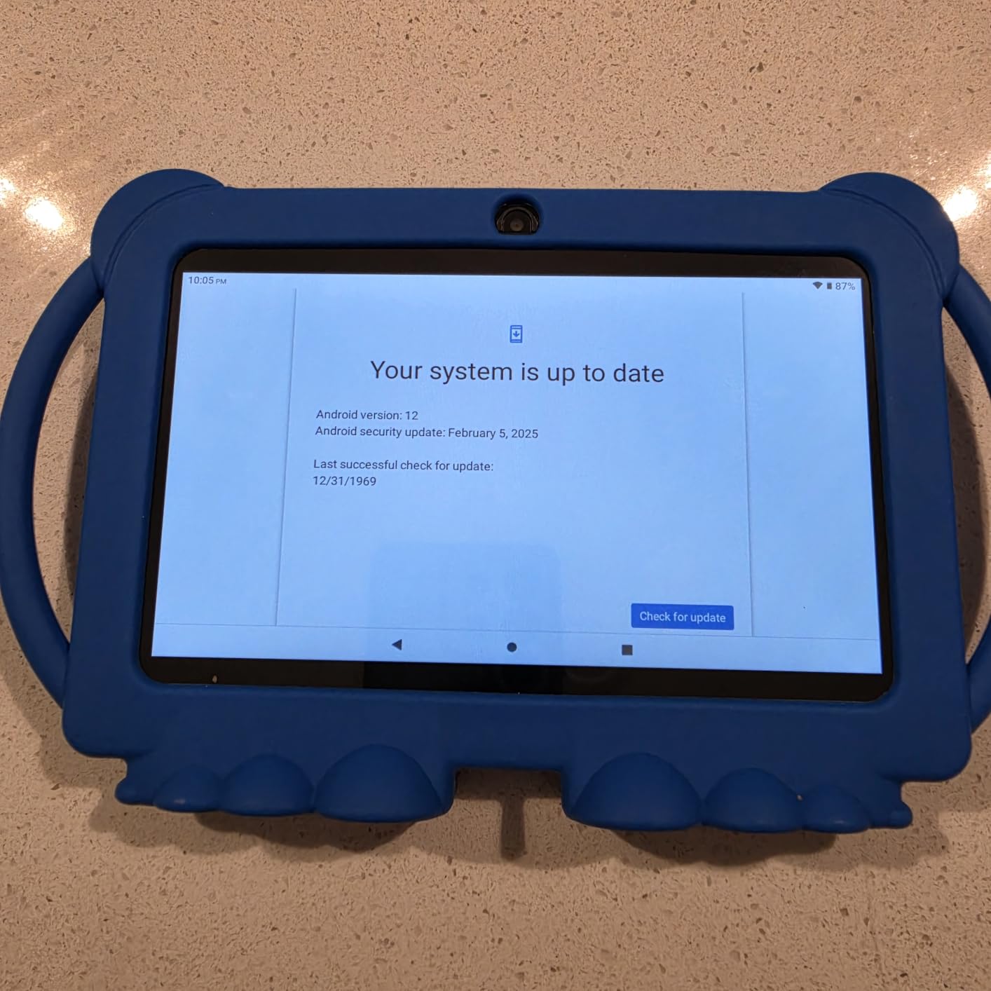 PEICHENG Kids Tablet 7 inch Android 12.0 for Toddler, 4GB RAM 32GB ROM, Blue customer photo 1