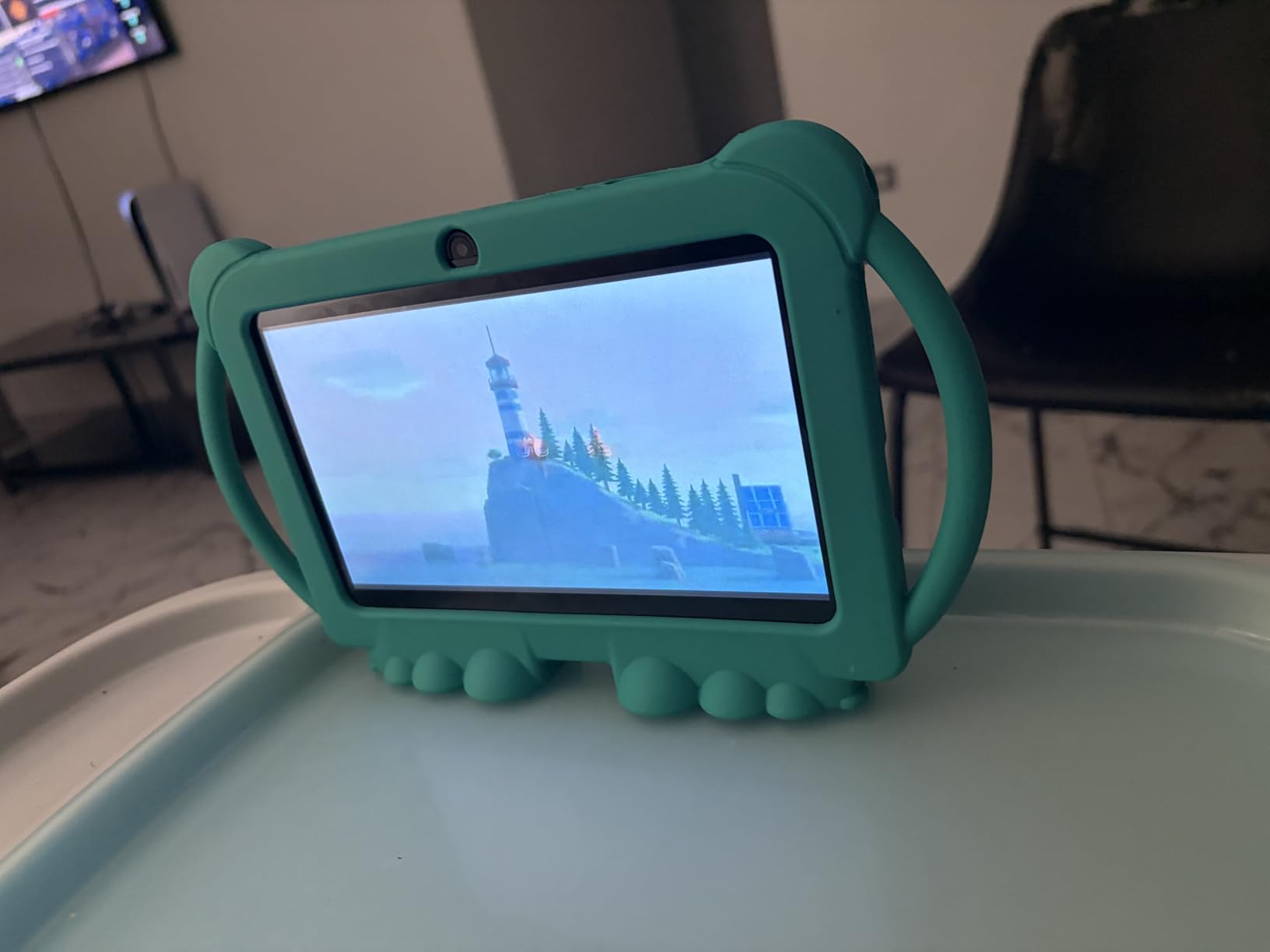 PEICHENG Kids Tablet 7 inch Android 12.0 for Toddler, 4GB RAM 32GB ROM, Blue customer photo 2