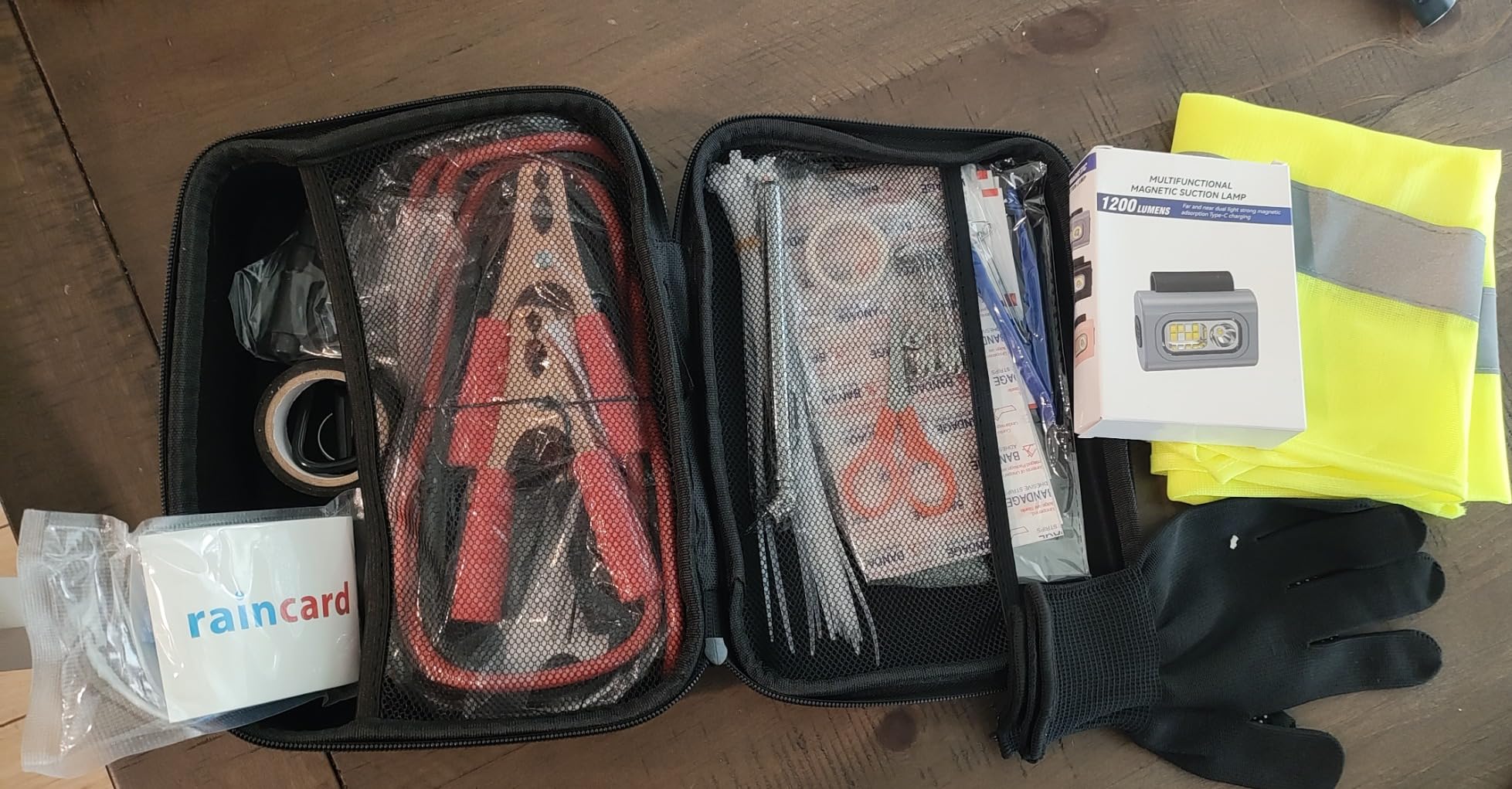 Car Roadside Emergency Kit, Portable Car Safety Kit Car Kits for Emergency, Black customer photo 2