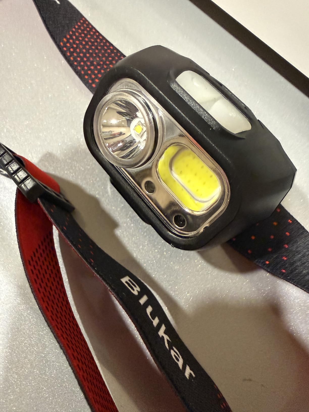 Blukar LED Headlamp Rechargeable,2000L Super Bright Headlight with Motion Sensor -Dimmable Brightness,8 Modes,Spotlight&Floodlight&Red Light Combination,IPX5 Waterproof for Hiking,Camping - 2 Pack customer photo 2