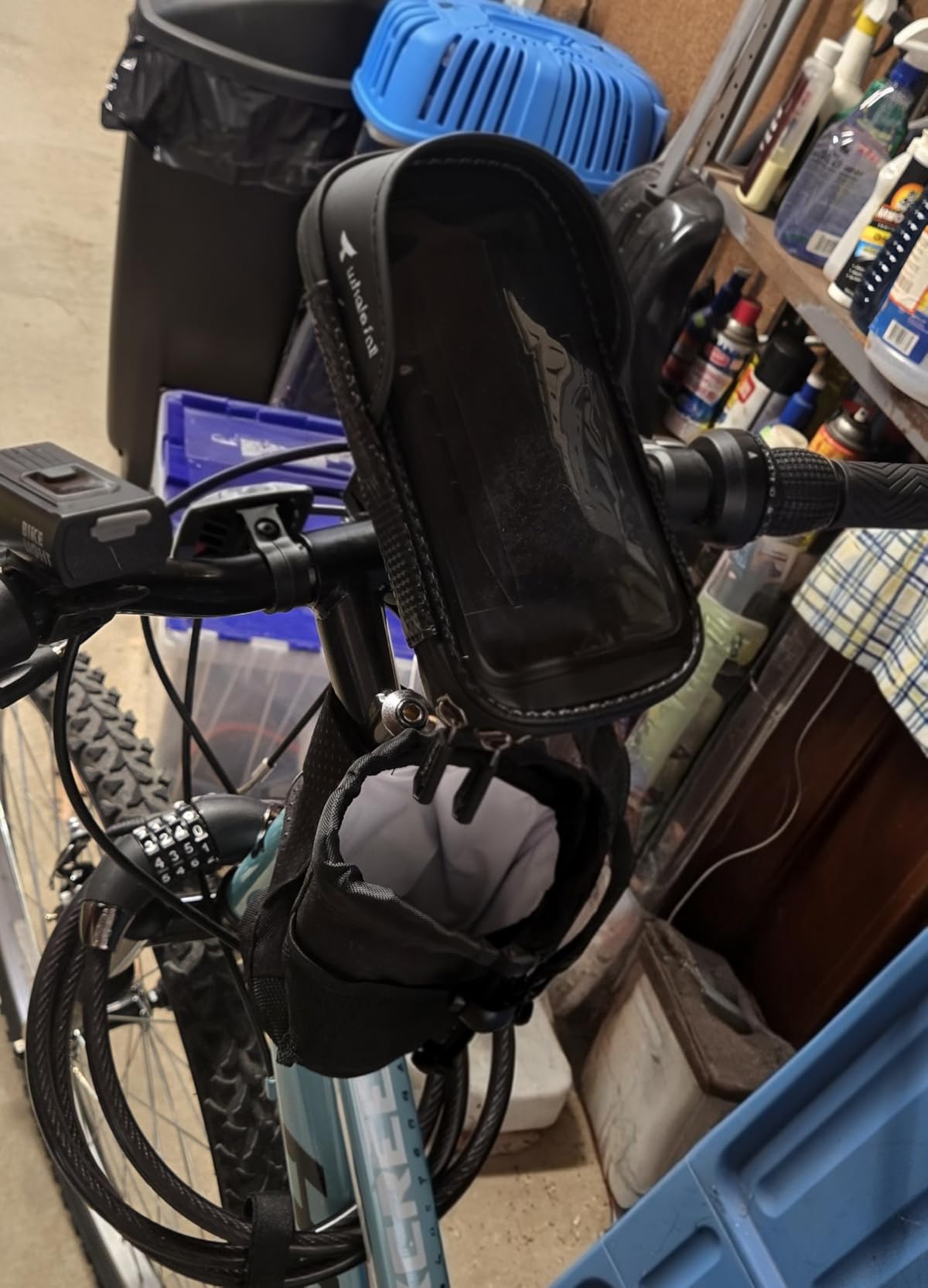 whale fall Bike Phone Holder, Waterproof Handlebar Bag for Phones up to 7