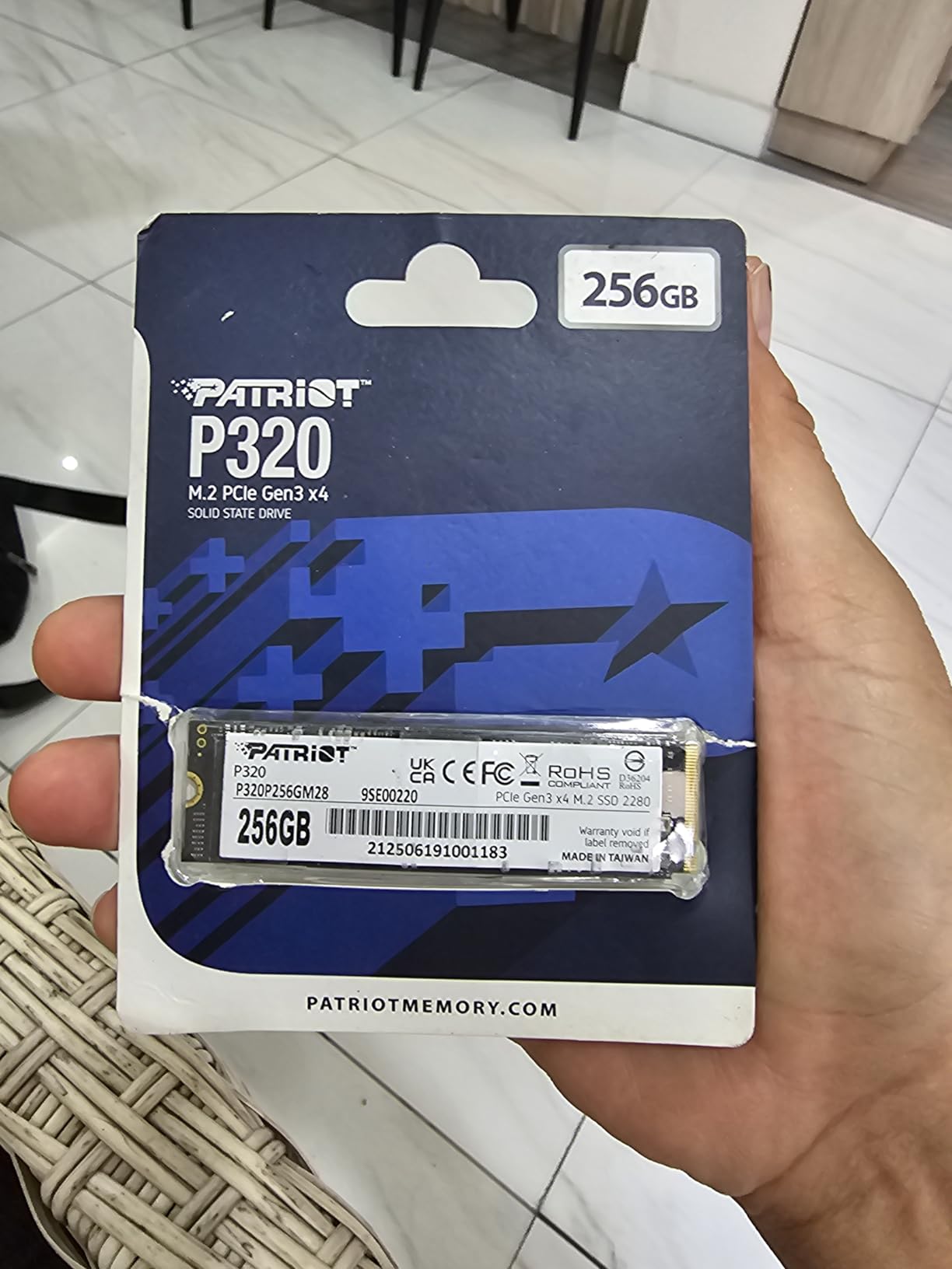 Patriot P320 512GB PCIe Gen 3x4 M.2 2280 SSD customer photo 1