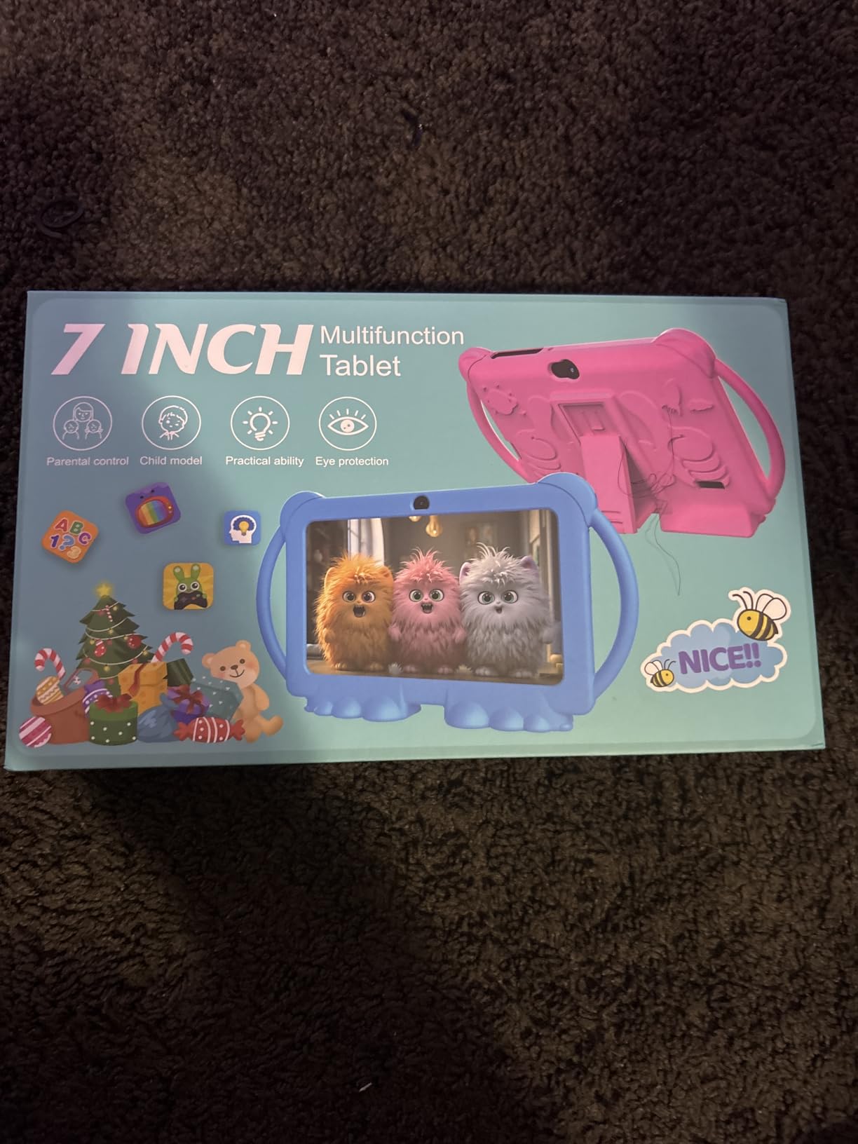 Kids Tablet, 7 inch Tablet for Kids 4GB+32GB Supports 1TB expansion Android Parental Control with Shockproof Case customer photo 2
