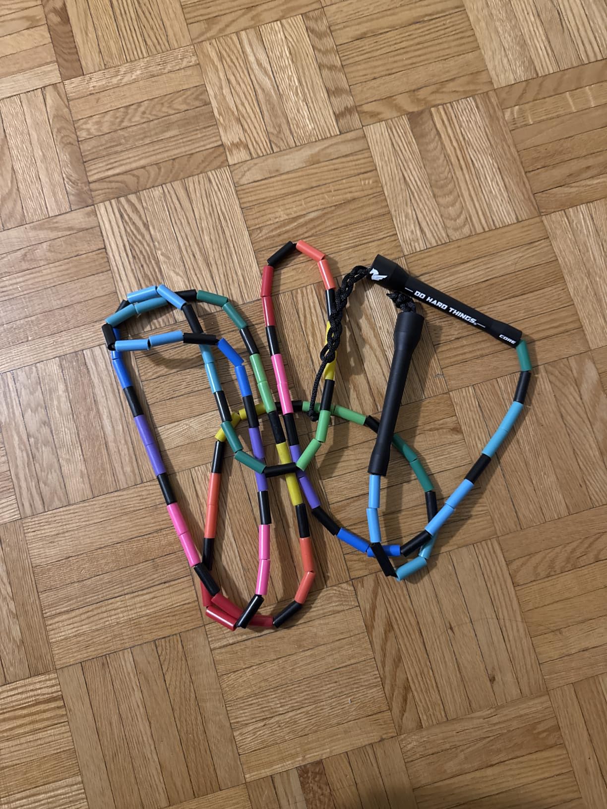 Elite Jumps 1-inch Beaded Jump Rope, Adjustable Shatterproof | Durable adjustable beaded rope. Improves rhythm, speed and agility. For fitness and cardio. customer photo 1