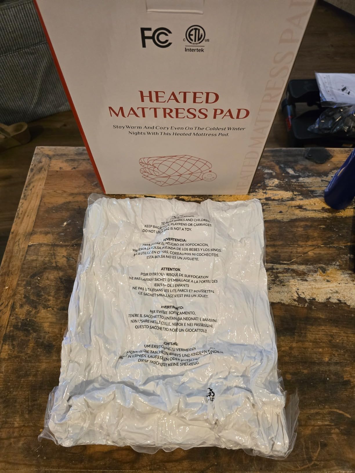 VALUXE Heated Mattress Pad Queen Size 12 Heat Settings Electric Bed Warmer | Quilted Heating Pad, Single Control, 1-12 Hours Auto Shut Off, 8-21 Inch Deep Pocket, ETL & FCC listed, Preheat & Memory customer photo 1