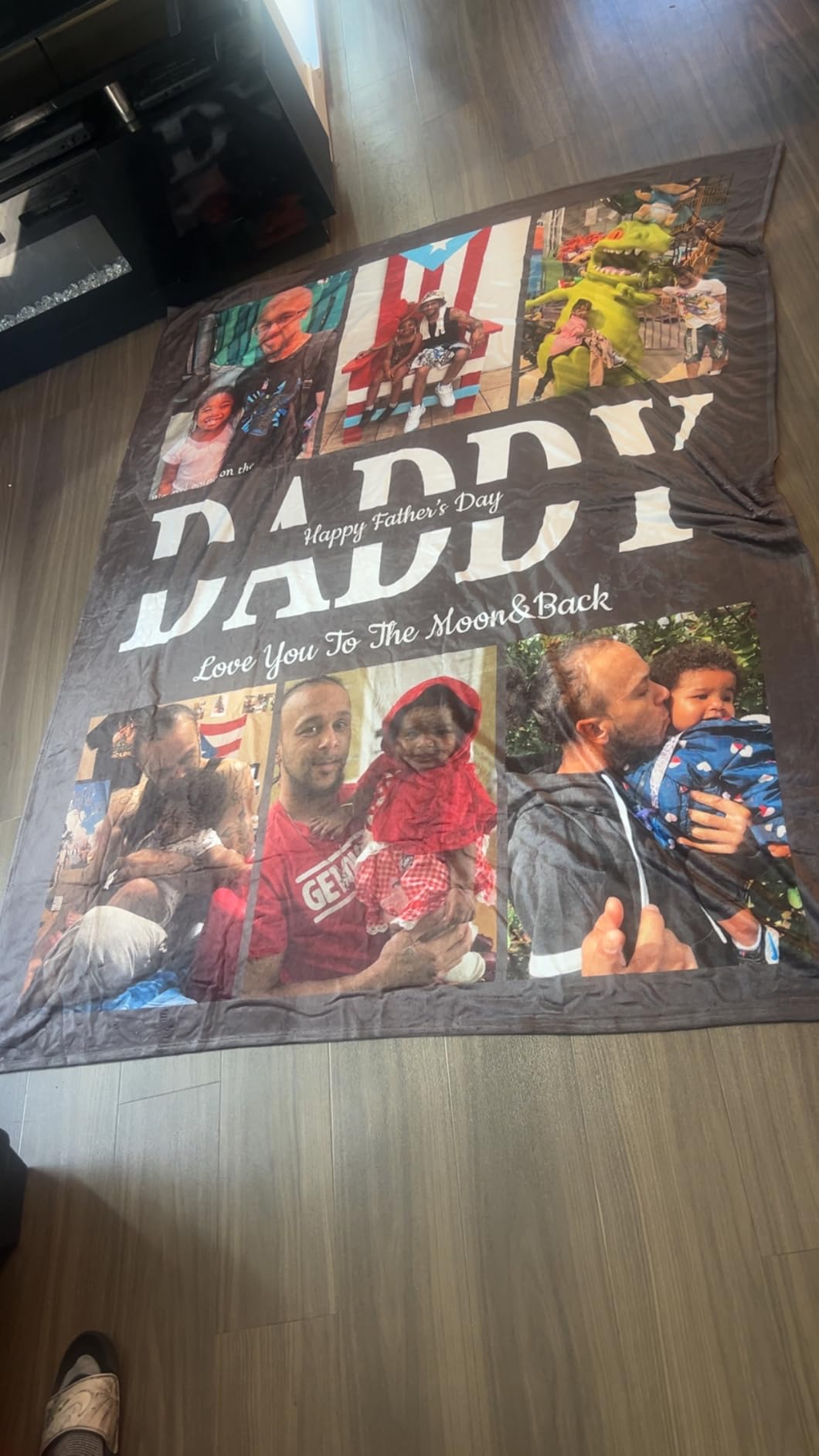 inkArts Custom Blanket Throws with Photos Text Personalized with Picture Customizable, Customize for Mom, Dad, Couple, Girlfriend, Boyfriend, Husband & Wife customer photo 1
