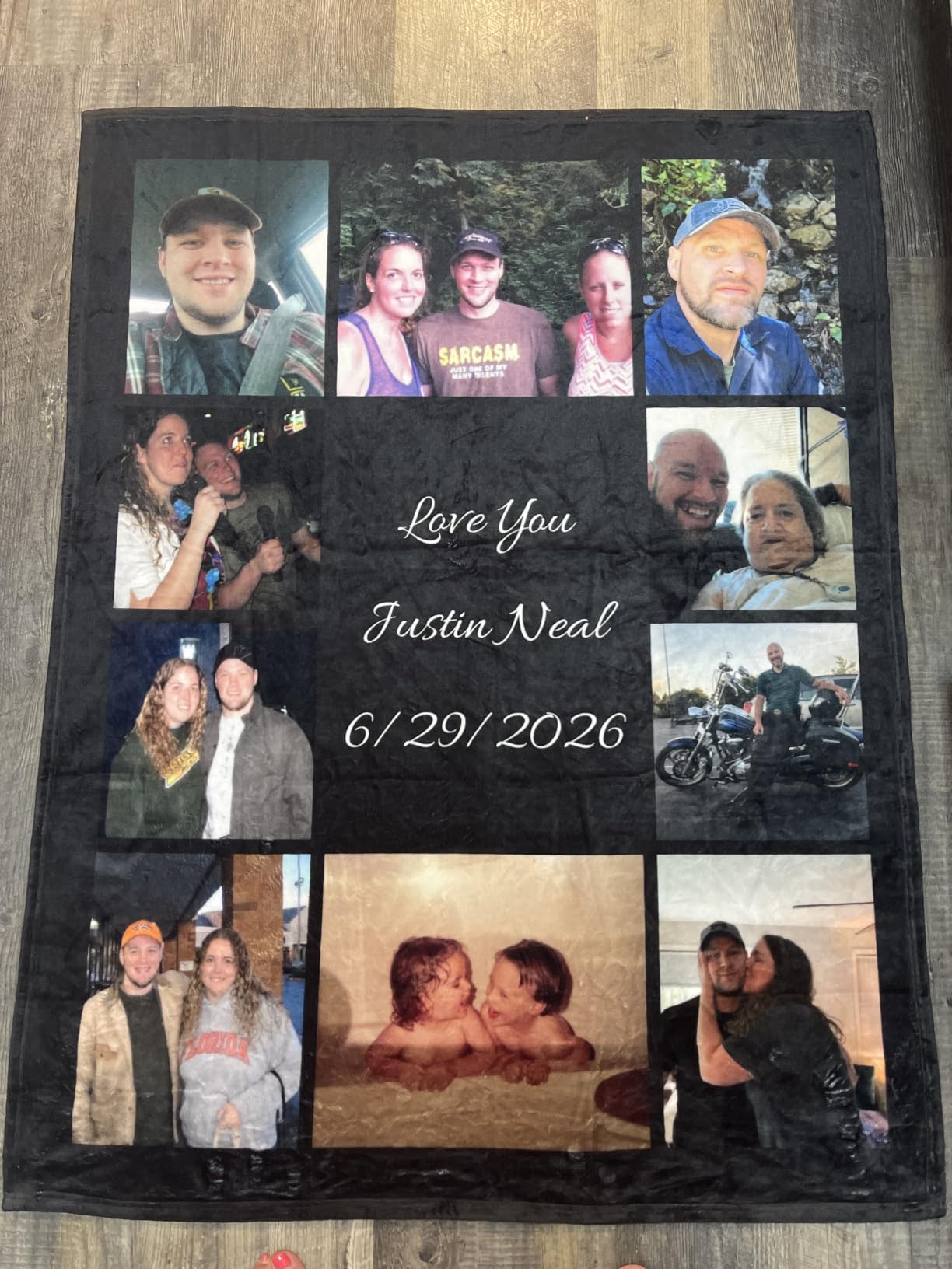 inkArts Custom Blanket Throws with Photos Text Personalized with Picture Customizable, Customize for Mom, Dad, Couple, Girlfriend, Boyfriend, Husband & Wife customer photo 2