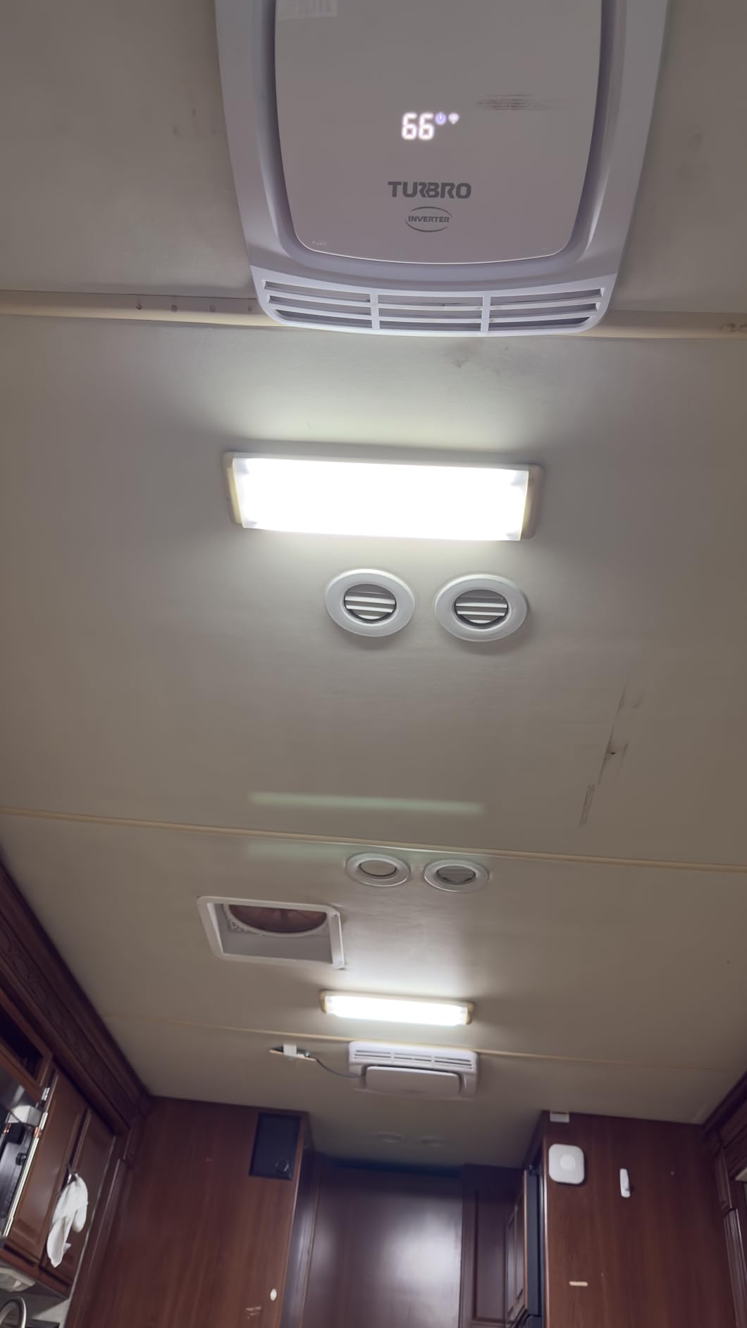 TURBRO Inverter 13.5K BTU RV Air Conditioner with Cooling and Heat Pump | Non-Ducted Low-Profile Rooftop Unit | Quiet Operation | WiFi & Remote Control | LED Atmosphere Light, White customer photo 2