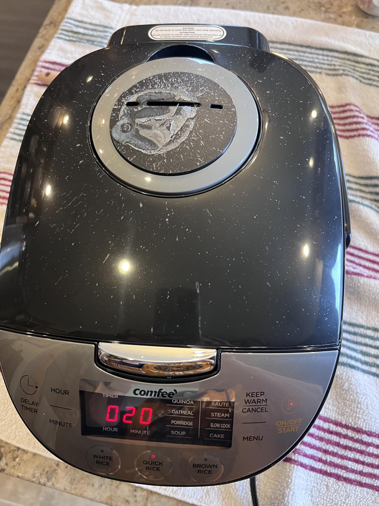 COMFEE' Rice Cooker 12 Cups Cooked/6 Cups Uncooked, Portable Non-Stick Rice Maker, Japanese Rice Cooker with Fuzzy Logic Technology, 24-Hour Timer Delay, 11 Presets, Steamer, Fast Cooker, Grain Cooker, Black customer photo 2