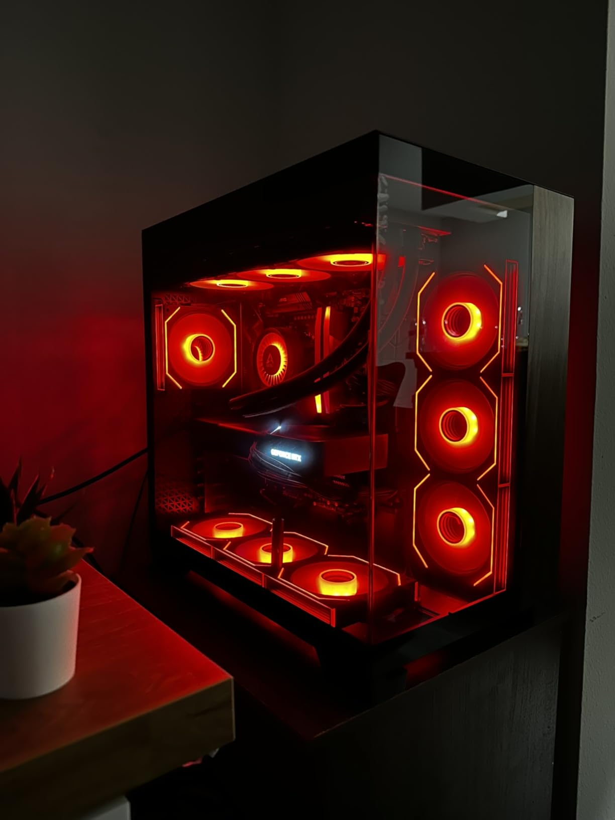 Antec C8 Wood Full-Tower E-ATX PC Case, Wooden Front Panel, No Fans | Seamless Tempered Glass Front & Side Panels, RTX 40 Series GPU Support, 360mm Radiator Support, Type-C customer photo 2