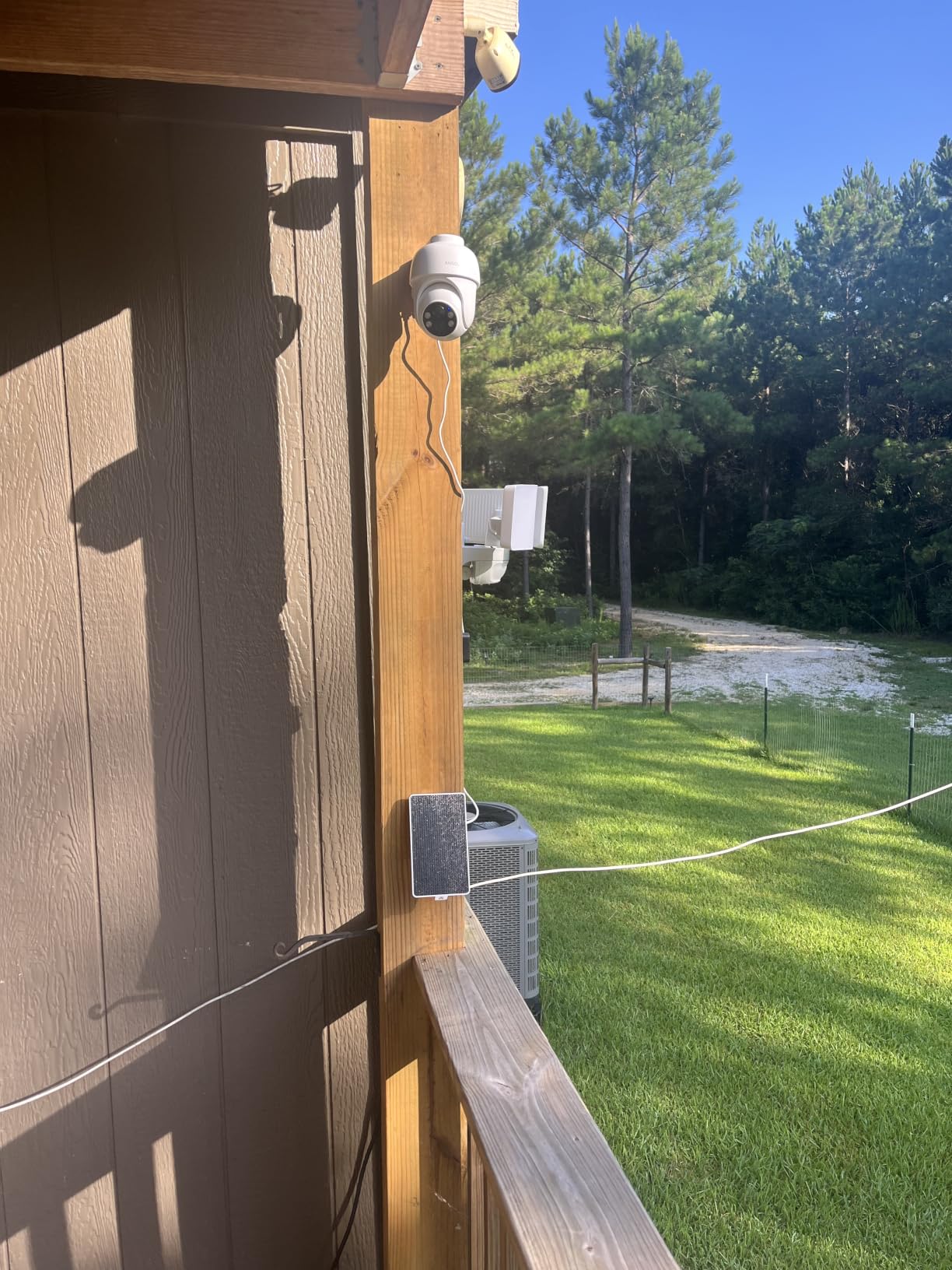 ANSQUE Home Security Cameras Wireless Outdoor, Solar Powered, 4-Cam System | No Subscription Fees, 32GB Local Storage, 360° PTZ Coverage, 365-Day Battery Life, Auto Human Tracking, 2K Color Night Vision customer photo 1