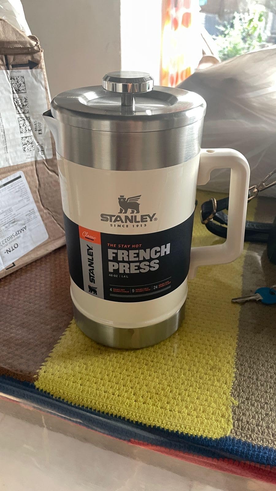 STANLEY Classic Stay-Hot French Press Coffee Maker 48 oz | 5 Minute Brew, 4 Hours Hot | Mesh Filter for Coffee Grounds | Insulated Stainless Steel French Press | BPA-Free | Black 2.0 customer photo 2
