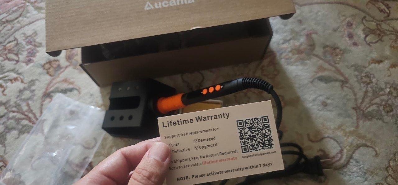 Soldering Iron Kit, 100W High Power Soldering Iron, Fast Heating, Digital Display Temperature Control Accurate 356°F-896°F, Portable Soldering Kit with Protective Cap, Automatic Sleep Mode customer photo 1