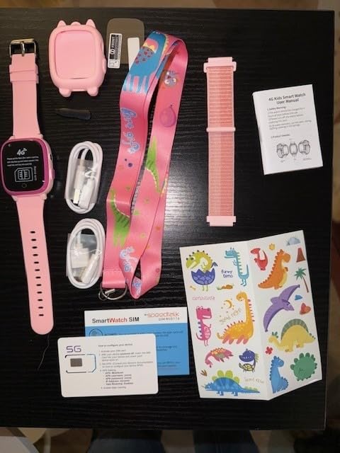 cjc 4G Smart Watch for Kids with GPS Tracker, Globally Applicable, Texting and Calling, Kids Watch for Ages 4-12 - Includes Video Call, Chat, SOS Alerts, App - Fun & Educational Birthday Gift Idea customer photo 2