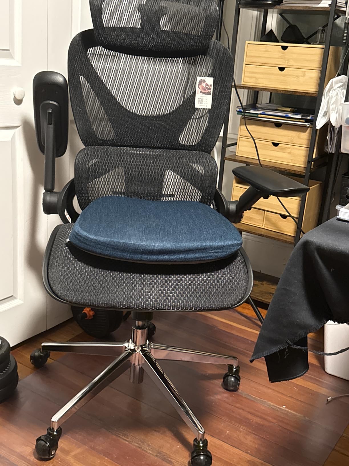 CAPOT Ergonomic Mesh Office Chair, Adjustable Lumbar High Back Desk Chair 400lbs, 4D Flip-up Arms, 3-Level Tilt Backrest, 3D Headrest, PU Wheels, Swivel Rolling Computer Seating for Long Desk Work customer photo 2