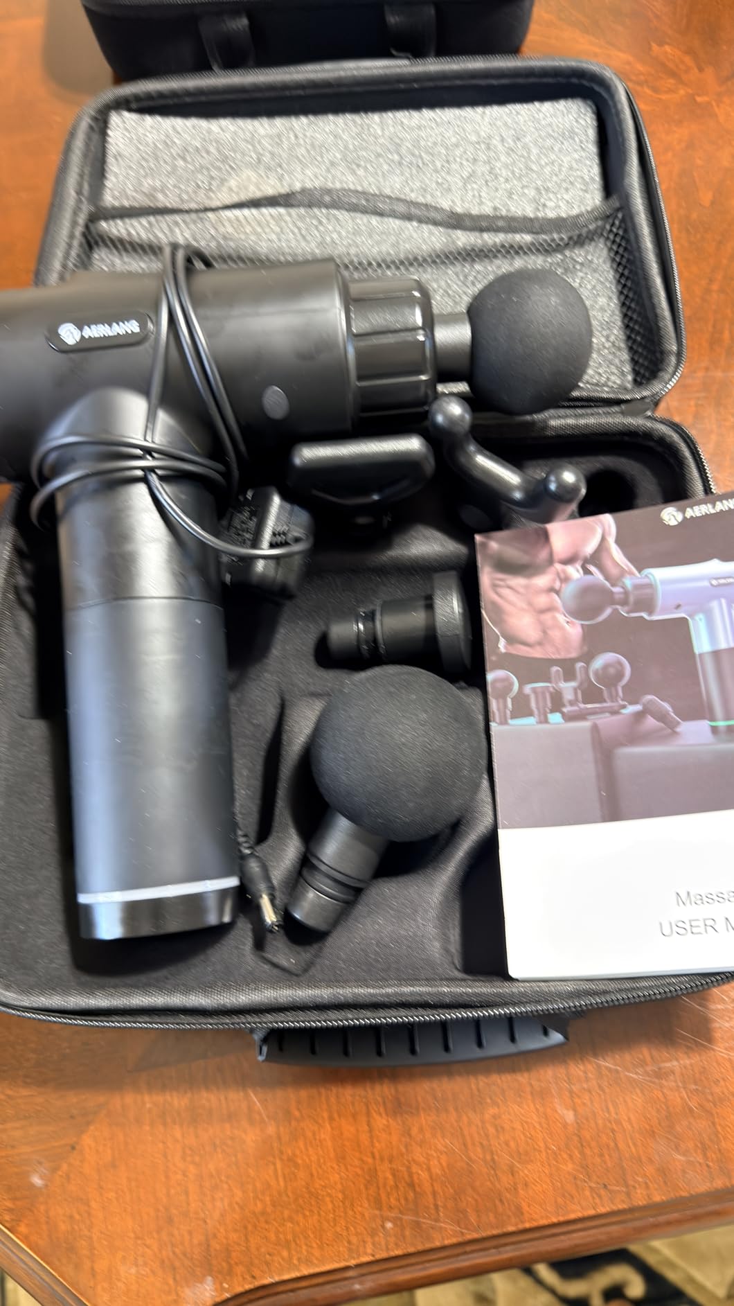 Massage Gun with Heat Massager Deep Tissue Muscle Massager Gifts for Men | Back Massager for Athletes for Pain Relief Percussion Handheld Massage Gun Birthday Gifts for Him 7Heads&Silent Carrying case customer photo 2