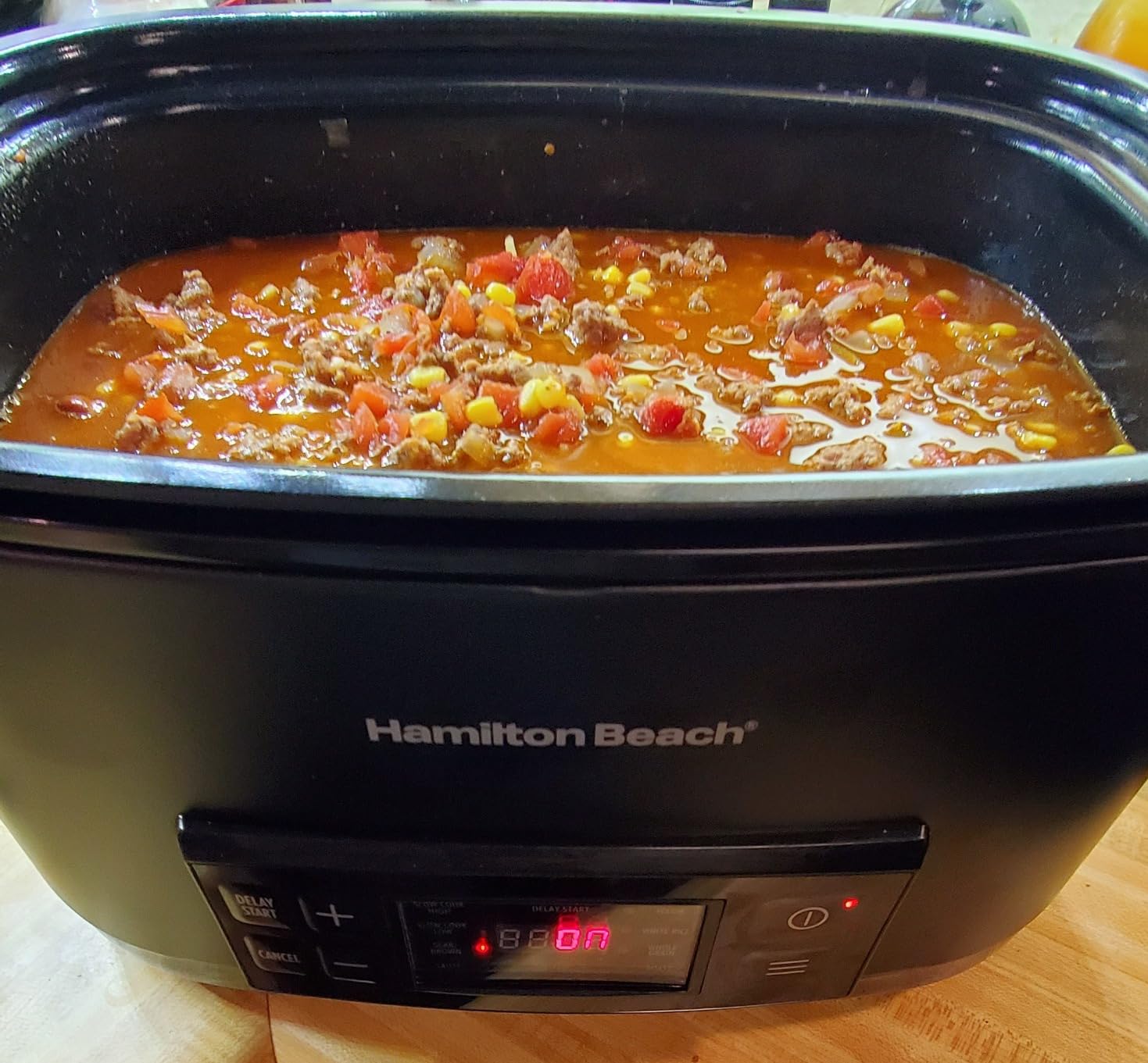 Hamilton Beach 9-in-1 6 Quart Programmable Slow Cooker | Sear, Brown, Rice, Steam, Sauté, Roast, Delay Start & Keep Warm Functions | Nonstick PFAS-Free Dishwasher Safe Crock | Black customer photo 1