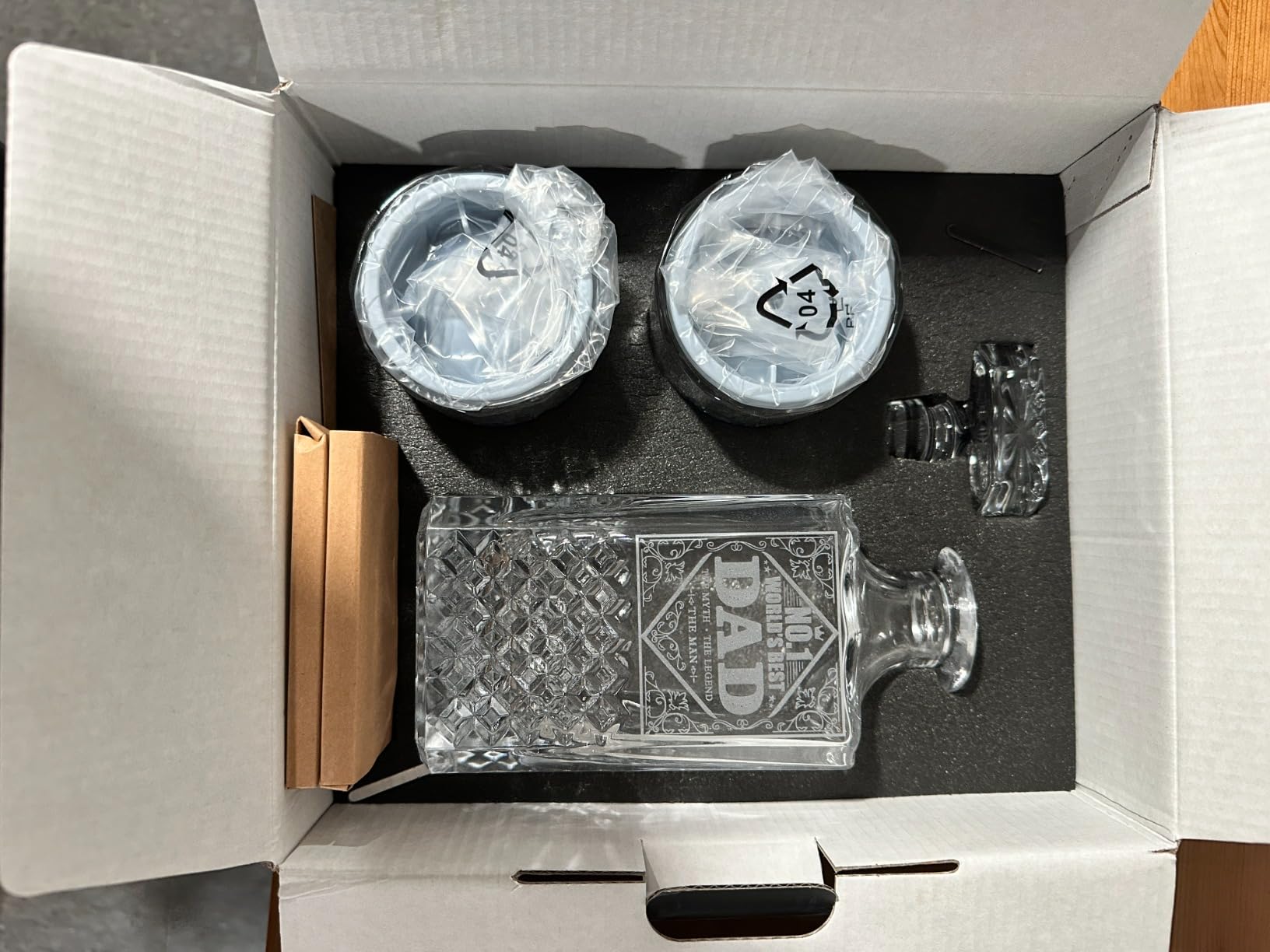Gifts for Men Dad, Whiskey Decanter Set with Gift Box, Unique Christmas from Daughter or Son, Perfect Birthday and Retirement Present for Men - Includes 2 Ice Molds, 2 Coasters, and a Gift Card customer photo 1