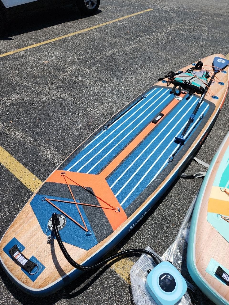 Niphean (Extra Large) Inflatable Paddle Board, SUP for 2+1 People/Family 500lbs Capacity Stand Up Paddle Board with SUP Accessories, StabilTrac Fin Non-Slip Paddleboard for Adults customer photo 1