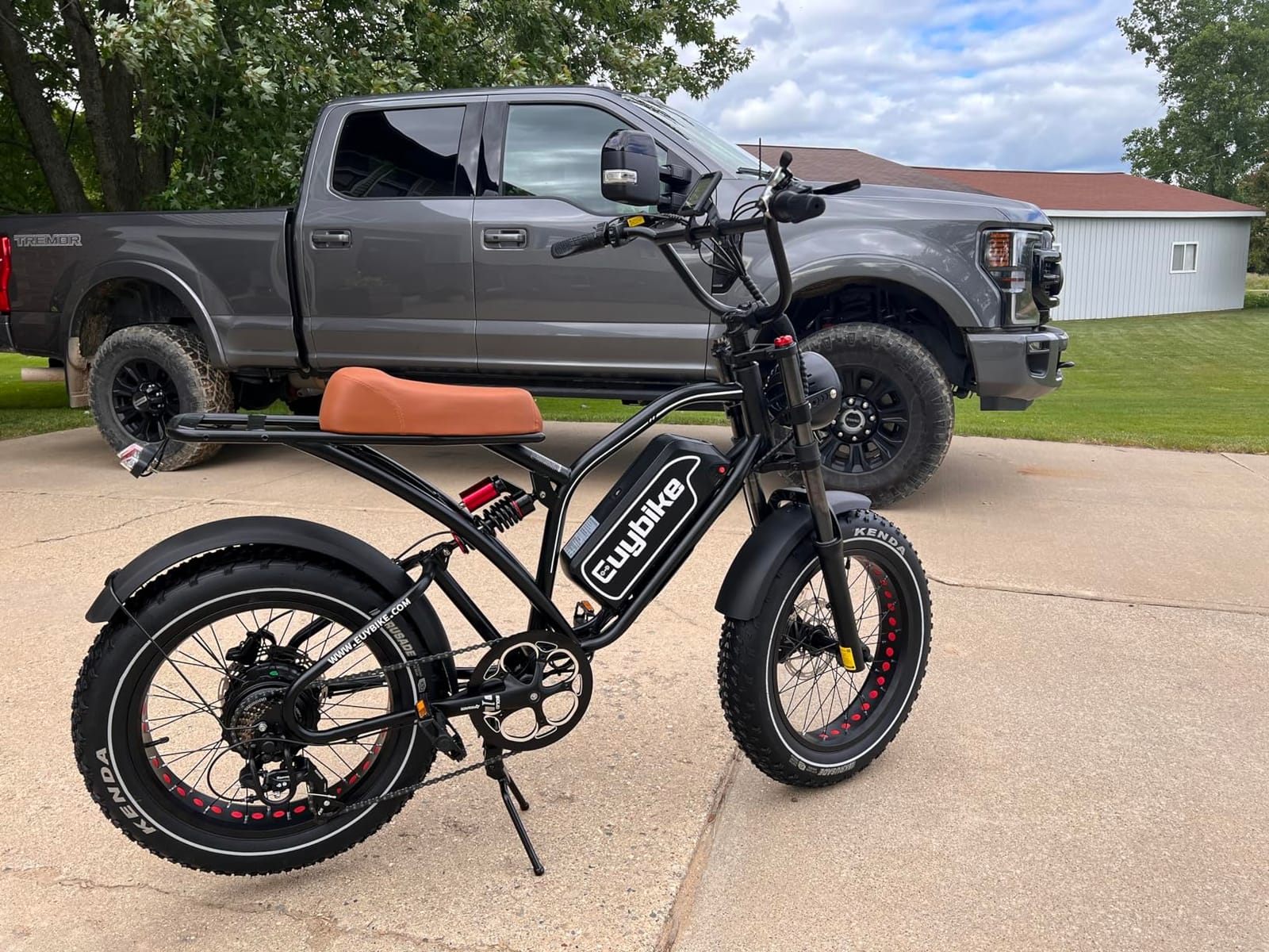 EUY 1500W Peak Electric Bike for Adults, 48V 20Ah Removable Battery Max Range 80Miles & 30MPH Electric Bicycle, 20''x4.0