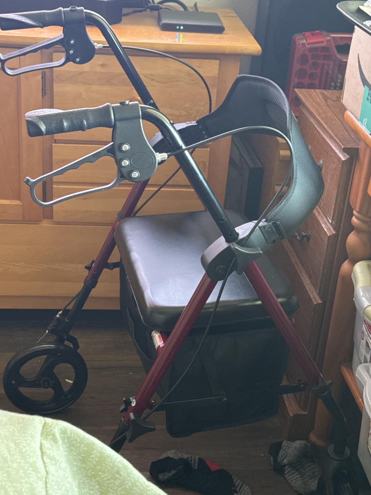 HOMLAND Foldable Rollator Walkers for Seniors with Seat, 16