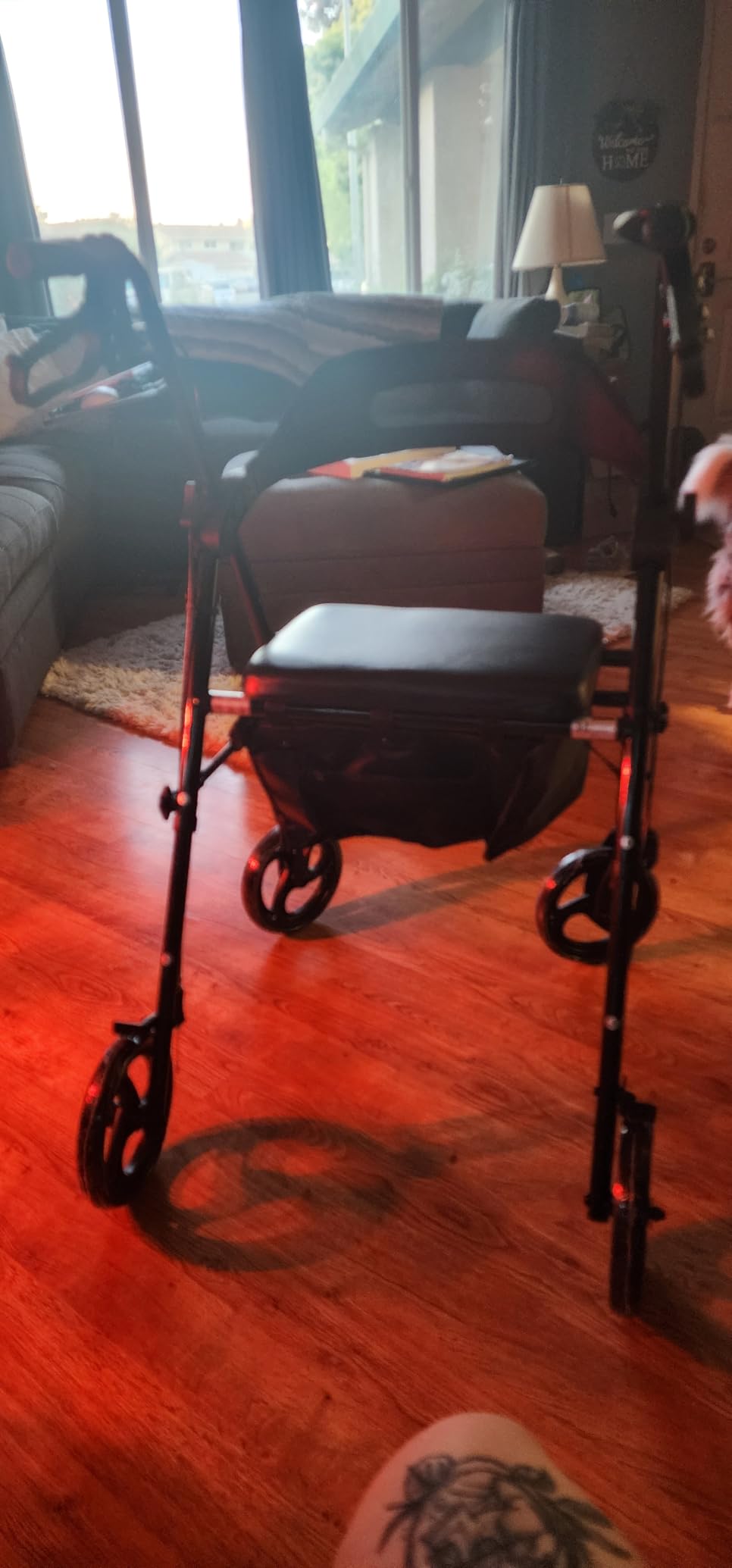 HOMLAND Foldable Rollator Walkers for Seniors with Seat, 16