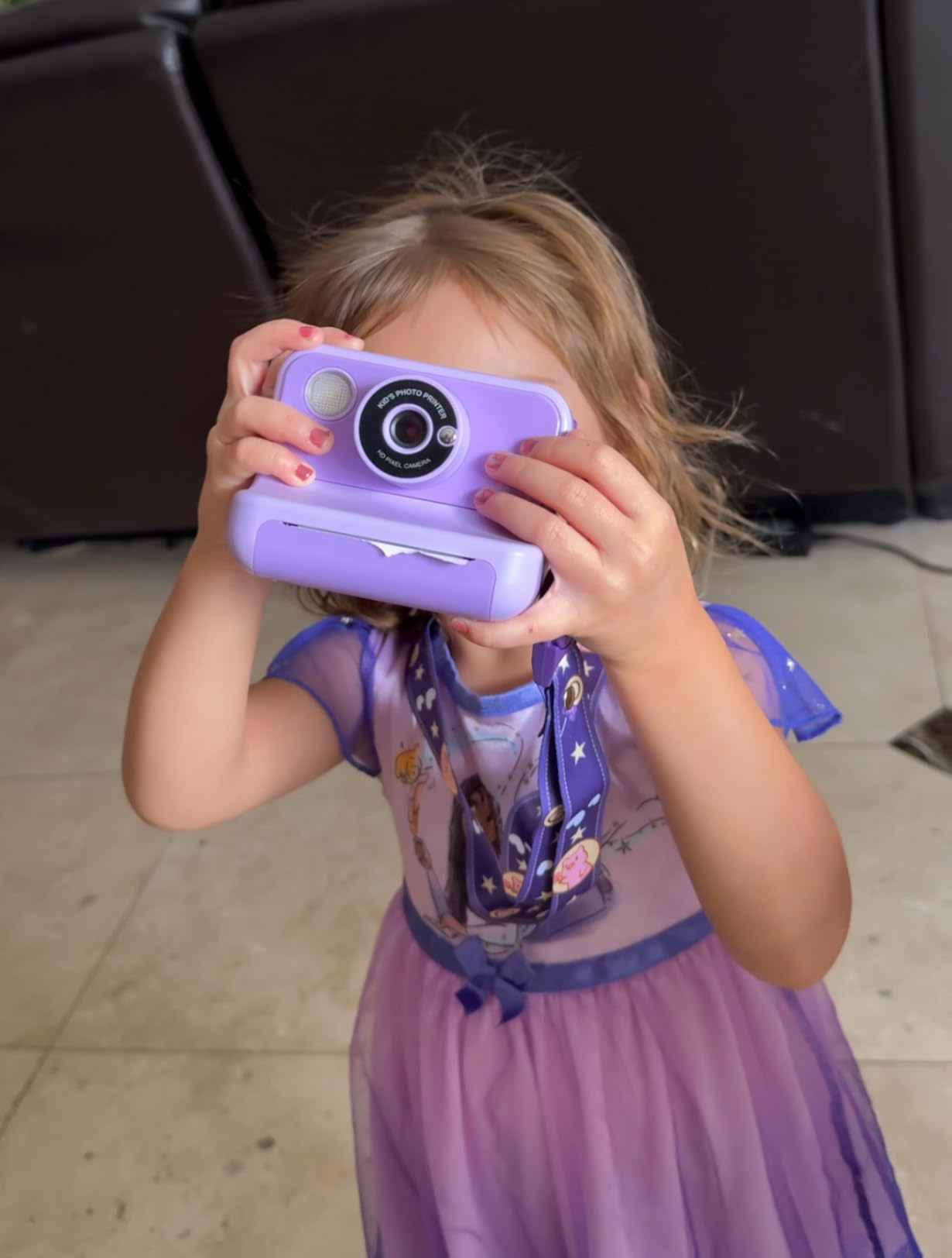 Kids Camera Instant Print, Christmas Birthday Gifts for Girls and Boys, 1080P HD Video Digital Kids Camera with 32G Card, Toddler Camera for 3-12 Years Old, Purple customer photo 1