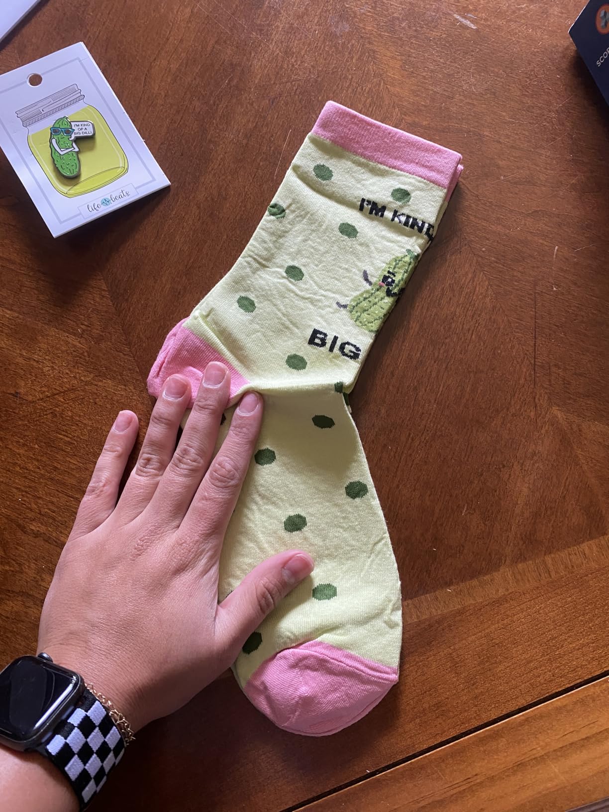 Funny Gifts White Elephant Gifts for Adults Cute Socks Novelty Pickle Gift for Women Girls Kids Gag Sock customer photo 1