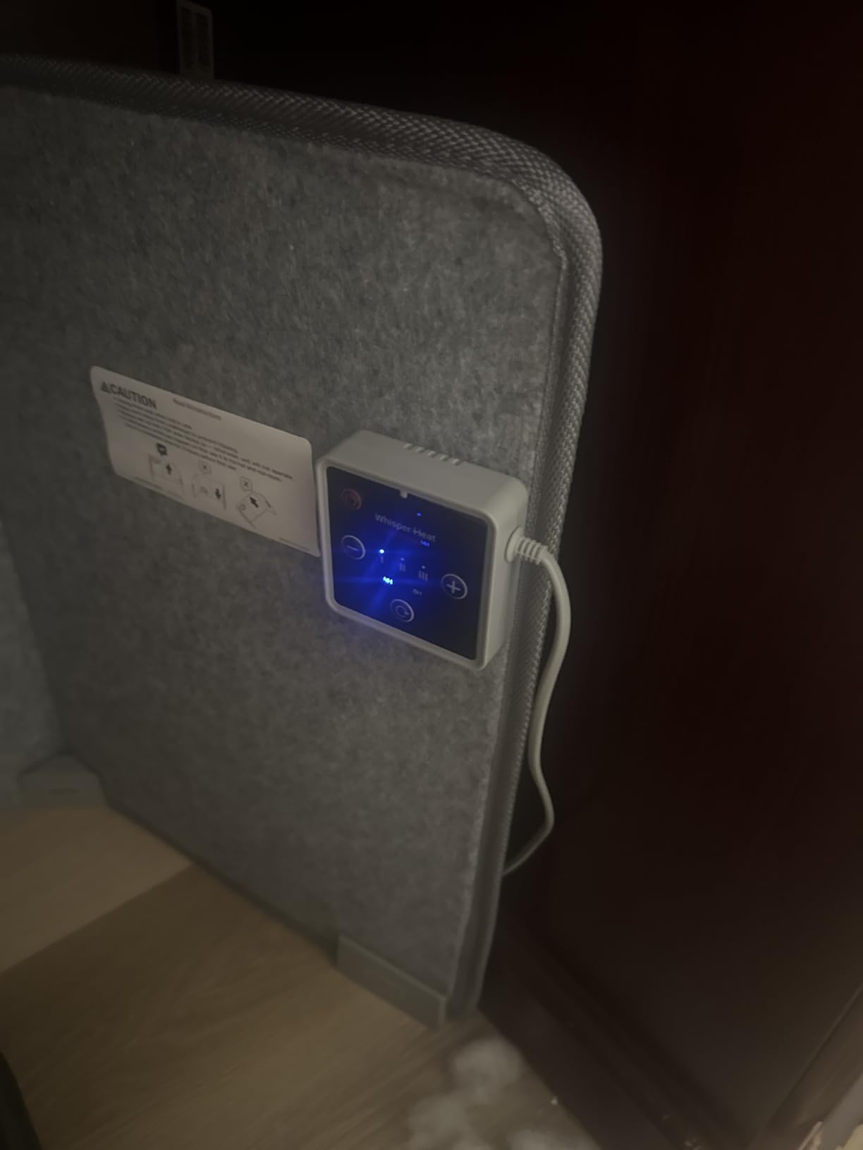WHISPERHEAT Under Desk Warmer - Silent and Energy Efficient - Personal Under Desk Heater for Legs and Feet - for Office and Home - with Thermostat and Timer customer photo 1