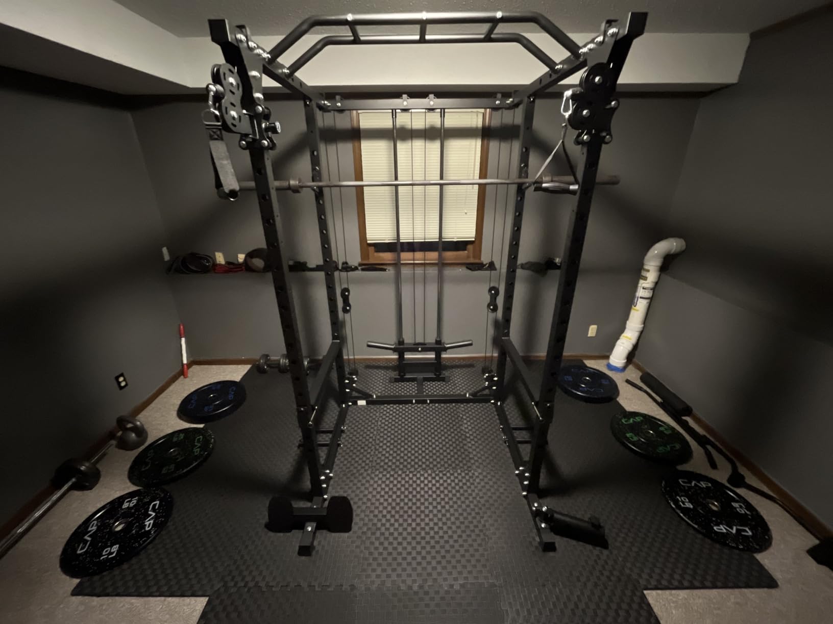 MAJOR FITNESS Drone1 Power Cage, All-in-One Home Gym with Cable Crossover, LAT Pulldown, Squat Rack & Landmine Attachment, Heavy-Duty Strength Training System for Home Gym customer photo 1