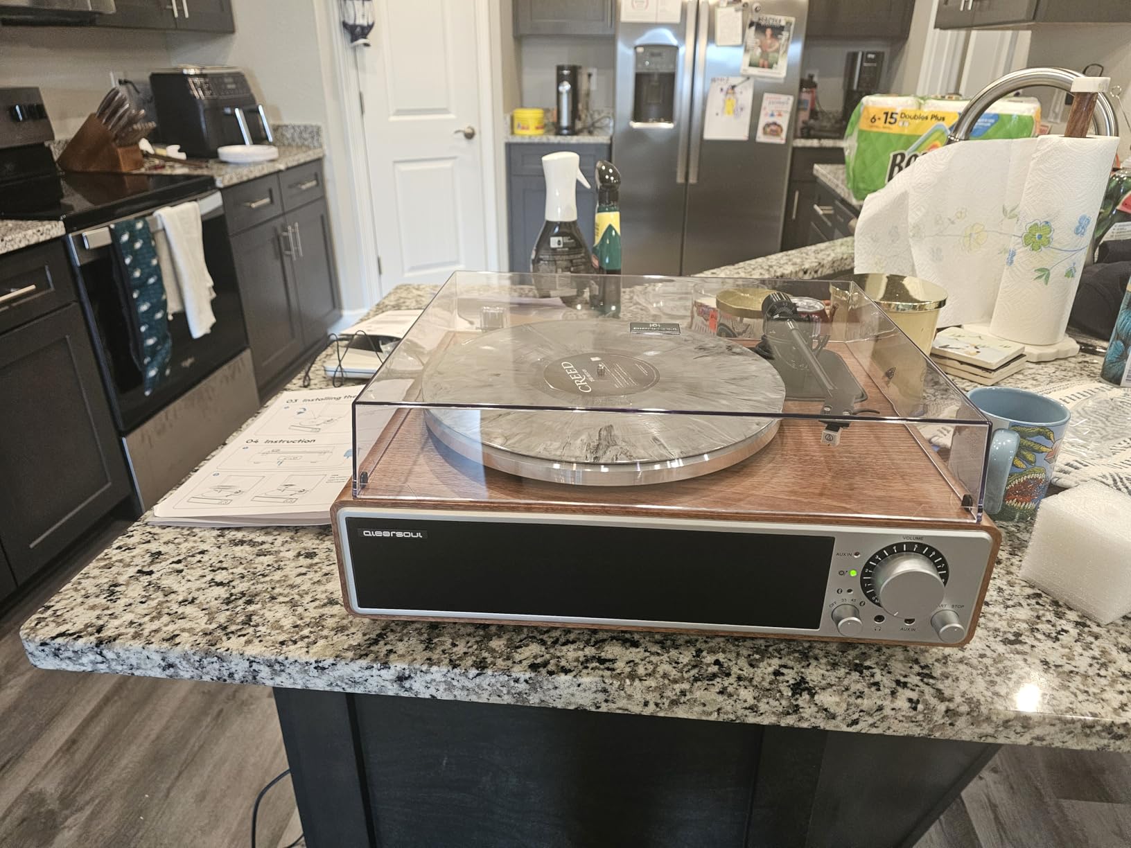 ONE-Q All-in-one Vinyl Record Player with Bluetooth 5.4 | HiFi Turntable Built-in Speakers, Phono Preamp, AT-3600L Cartridge, 33/45 RPM, Auto Off customer photo 2