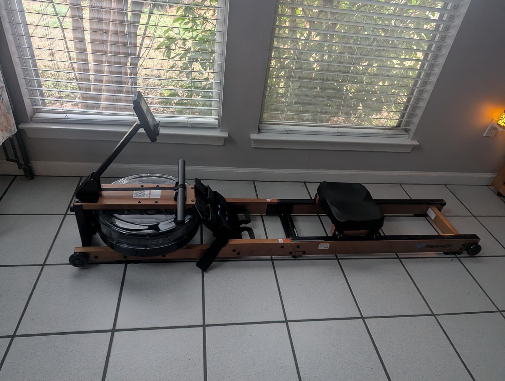MERACH Water Rowing Machines for Home, Foldable Row Machine with 400LBS Weight Capacity, Dedicated Monitor and Comfortable Seat, Free MERACH App for Immersive Water Rower customer photo 1