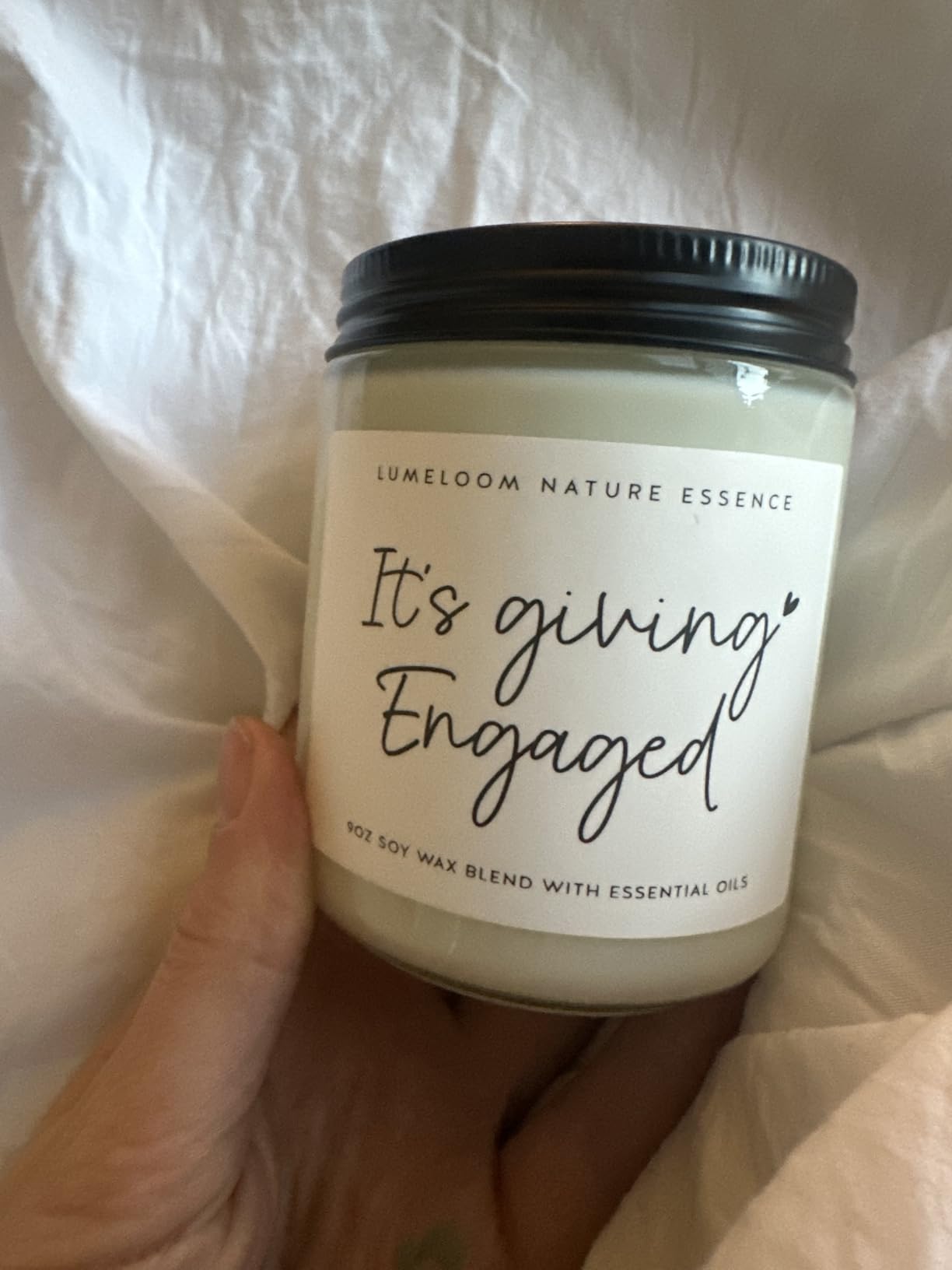LUMELOOM Engagement Gifts for Couples, 9oz Lavender Scented Soy Wax Candle | Engagement Gift for Women, Fiance Bride to be Gifts for Newly Engaged, Engagement Party Decorations, Engaged Candle customer photo 2