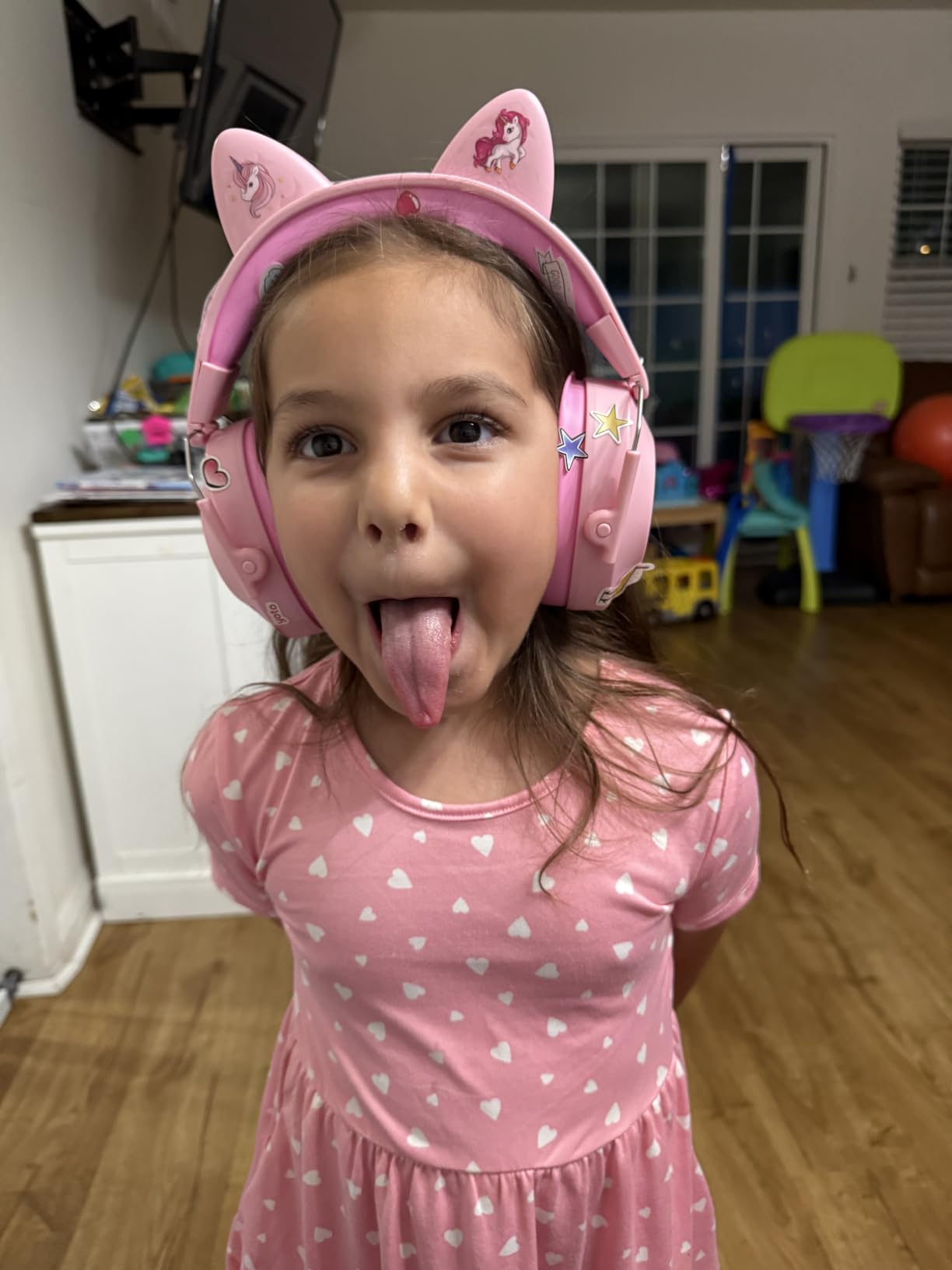 Dr.meter EM200 Noise Cancelling Headphones for Kids Cute Cat Ear Muffs | 32dB Kids Ear Protection Ear Muffs Toddler Hearing Protection Earmuffs for Fireworks, Concerts, Autism Sensory w/ Stickers customer photo 1
