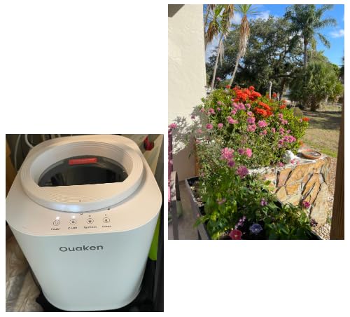 4L Electric Composter for Kitchen, Smart Countertop Compost Bin, Odorless | Low Noise | Auto-Cleaning | Turn Food Waste into Fertilizer, Indoor Food Waste Compost Machine, White customer photo 2