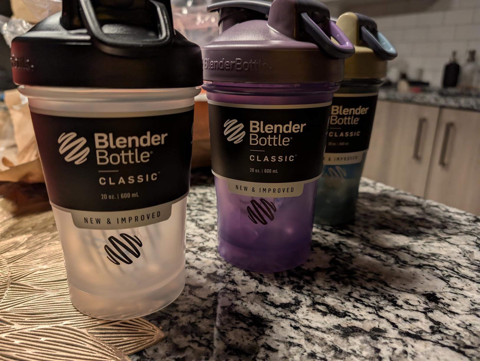 BlenderBottle Classic V2 Plastic Shaker Bottle 28 oz Black & Navy, 2-Pack customer photo 2