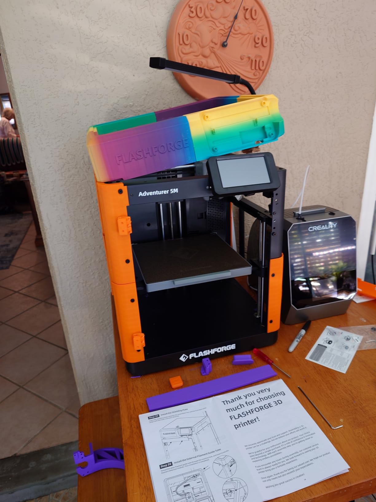 FLASHFORGE AD5M 3D Printer Fully Auto Calibration Print with 1-Click Max 600mm/s Speed, All-Metal CoreXY Structure Precise Printing, Easy-Maintenance Quick-Swap Nozzle, Print Size 220x220x220mm customer photo 2