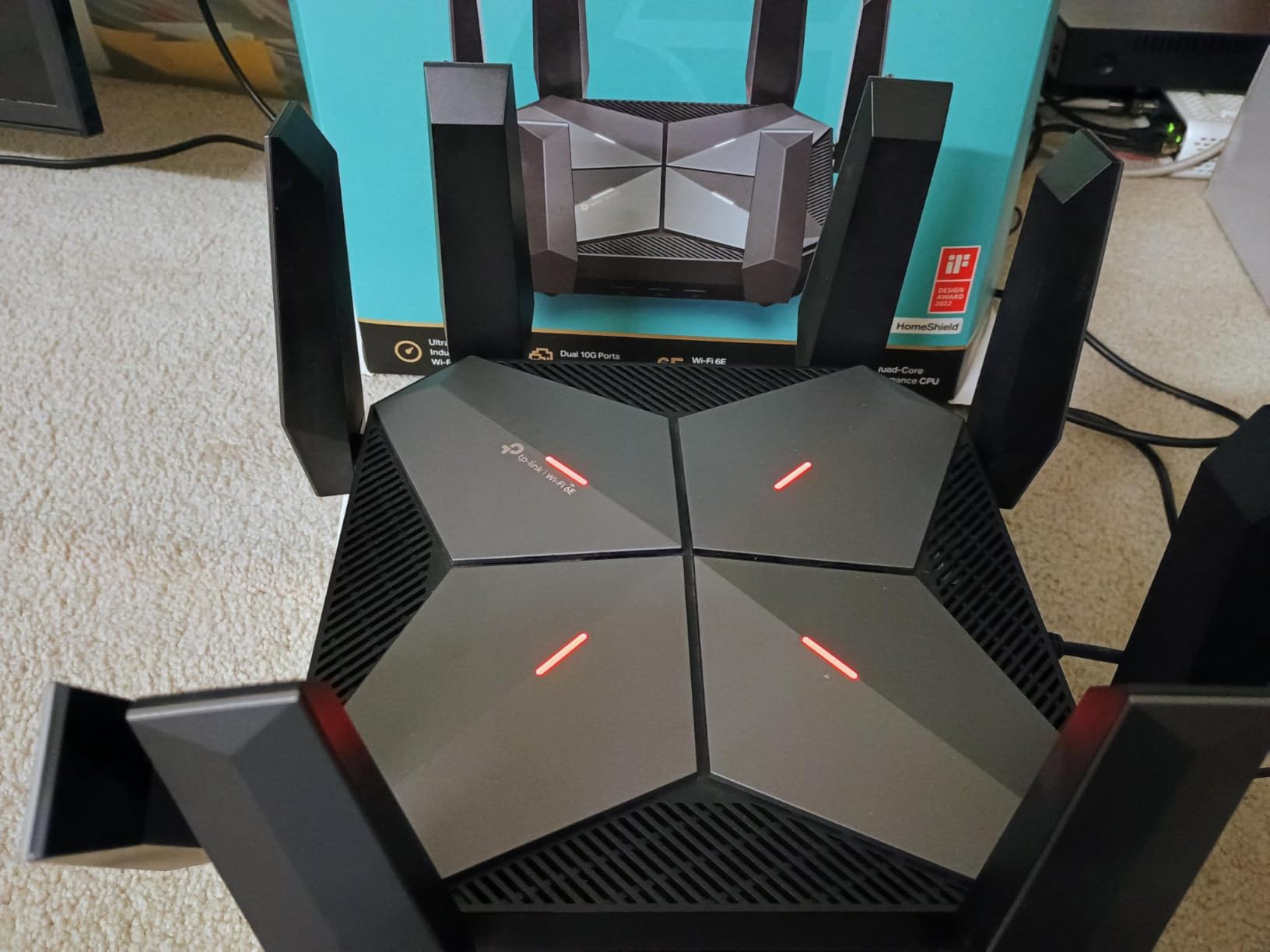 TP-Link Tri-Band AXE5400 Wi-Fi 6E Gaming Router Archer GXE75 | 6-Stream 5.4 Gbps | 1x2.5G + 4x1G Ports, USB 3.0 | Exclusive Acceleration, Gaming Port & Panel, RGB Lighting | EasyMesh, HomeShield customer photo 1