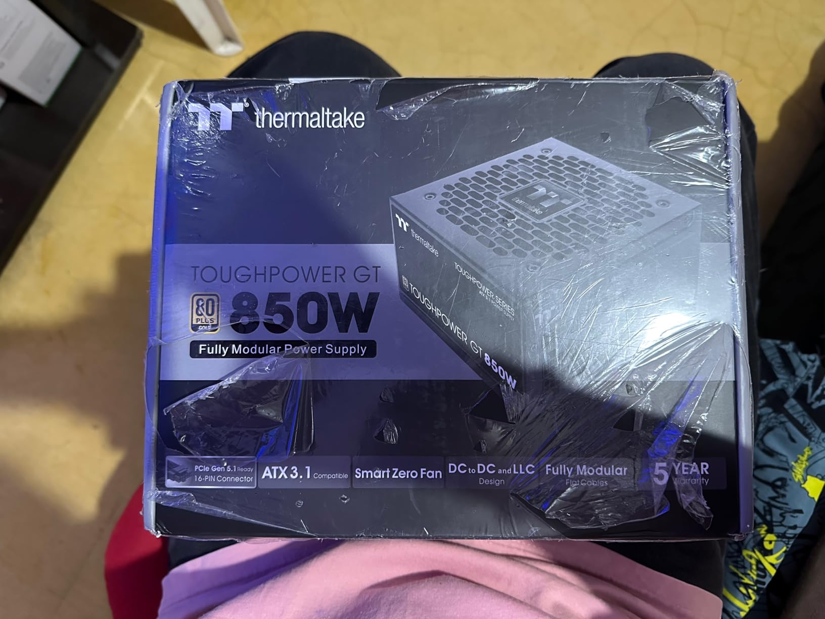 Thermaltake Toughpower GT 850W Snow ATX 3.1 Power Supply; 80 Plus Gold Efficiency; Smart Zero Fan; Native 600W PCIe 5.1 Connector; PS-TPT-0850FNFAGU-W; 5 Year Warranty customer photo 1