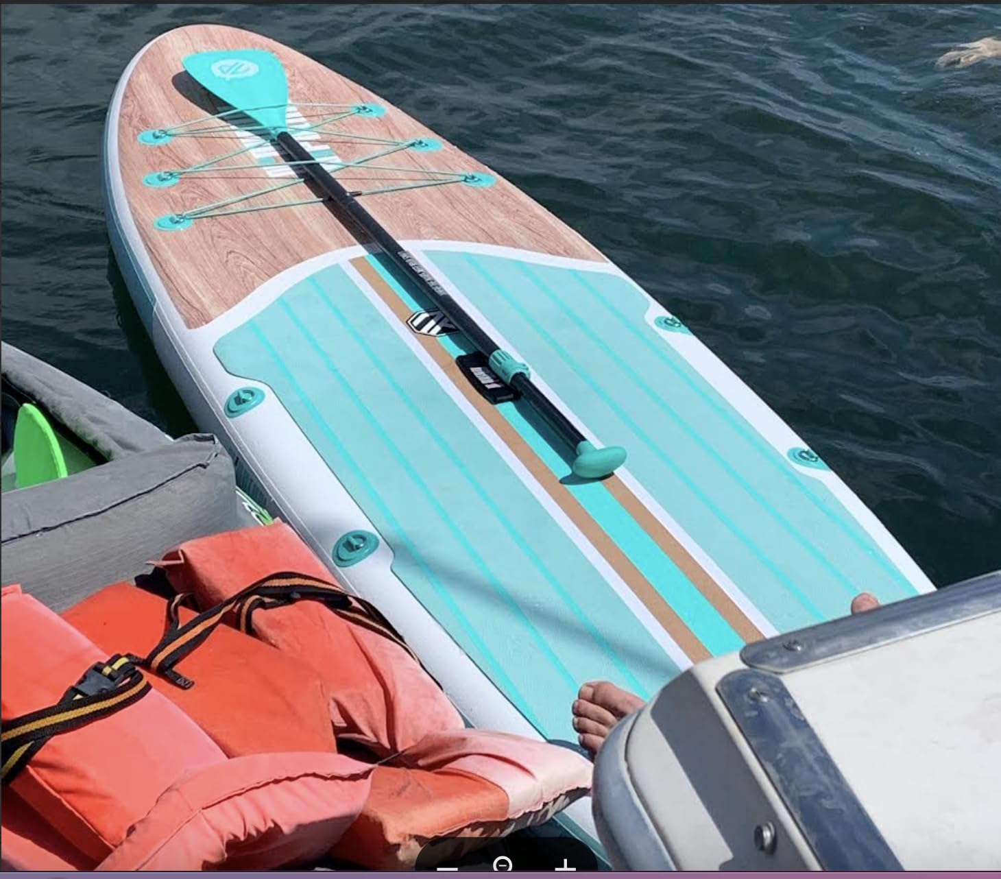 Niphean Inflatable Stand Up Paddle Board with SUP Accessories, Anti-Slip EVA Deck, 10'6'' Inflatable Paddle Boards for Adults & Youth of All Skill Levels customer photo 1