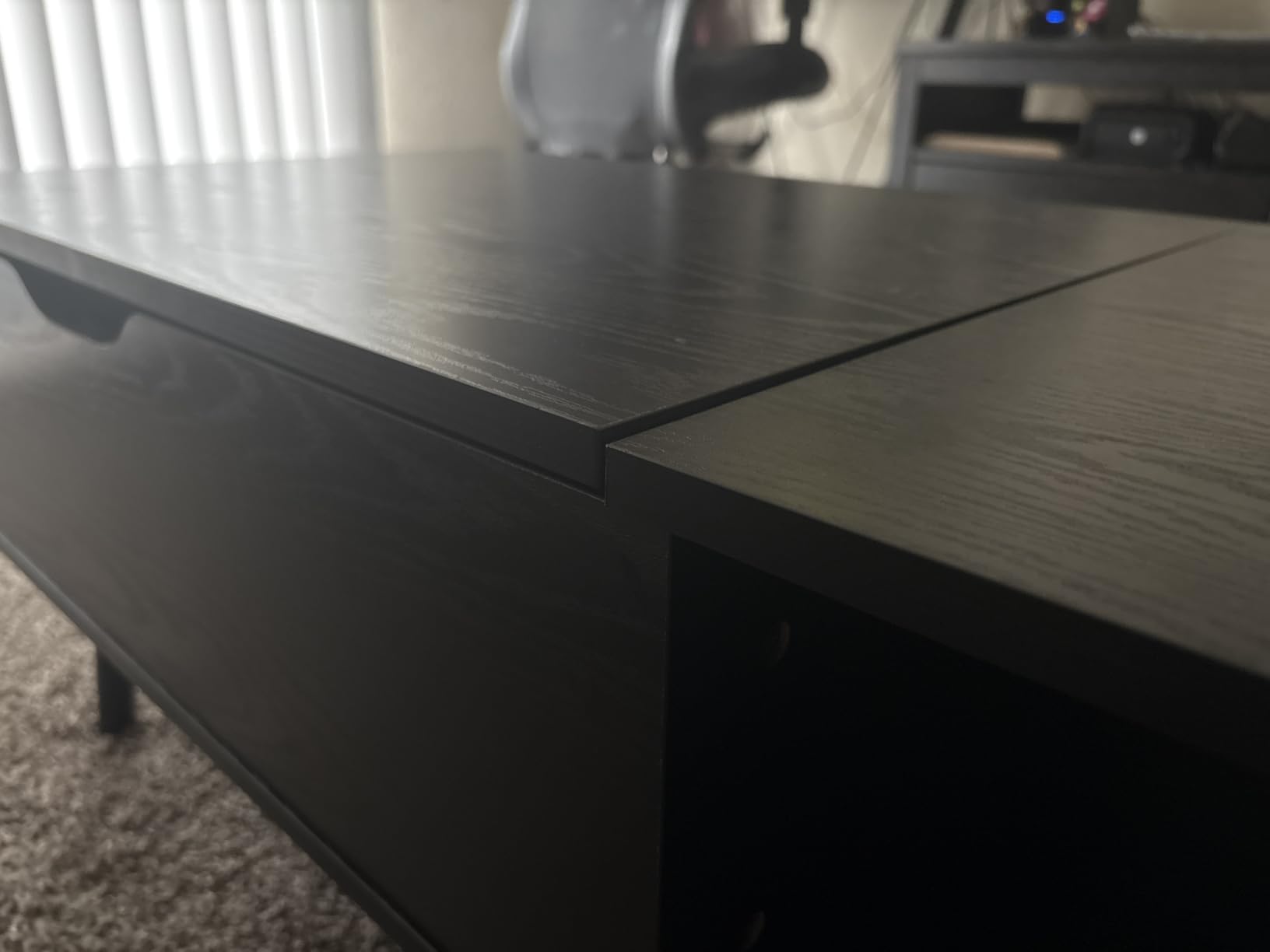 OLIXIS Lift Top Coffee Table, Wood Coffee Table for Living Room Home Black | Wood,Lift Top, Hidden Compartment, Storage Shelf, Center Table, Home, Living Room, Office customer photo 2