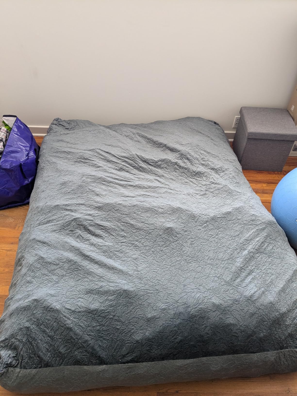 Bean Bag Chairs for Adults - Giant Bean Bag Chair Convertible Bean Bag Bed - Beanbag Chair with Micro Fiber Cover/Furniture Foam Filler - Floor Couch Sofa in Bedroom Dorm Room - Full Charcoal customer photo 2