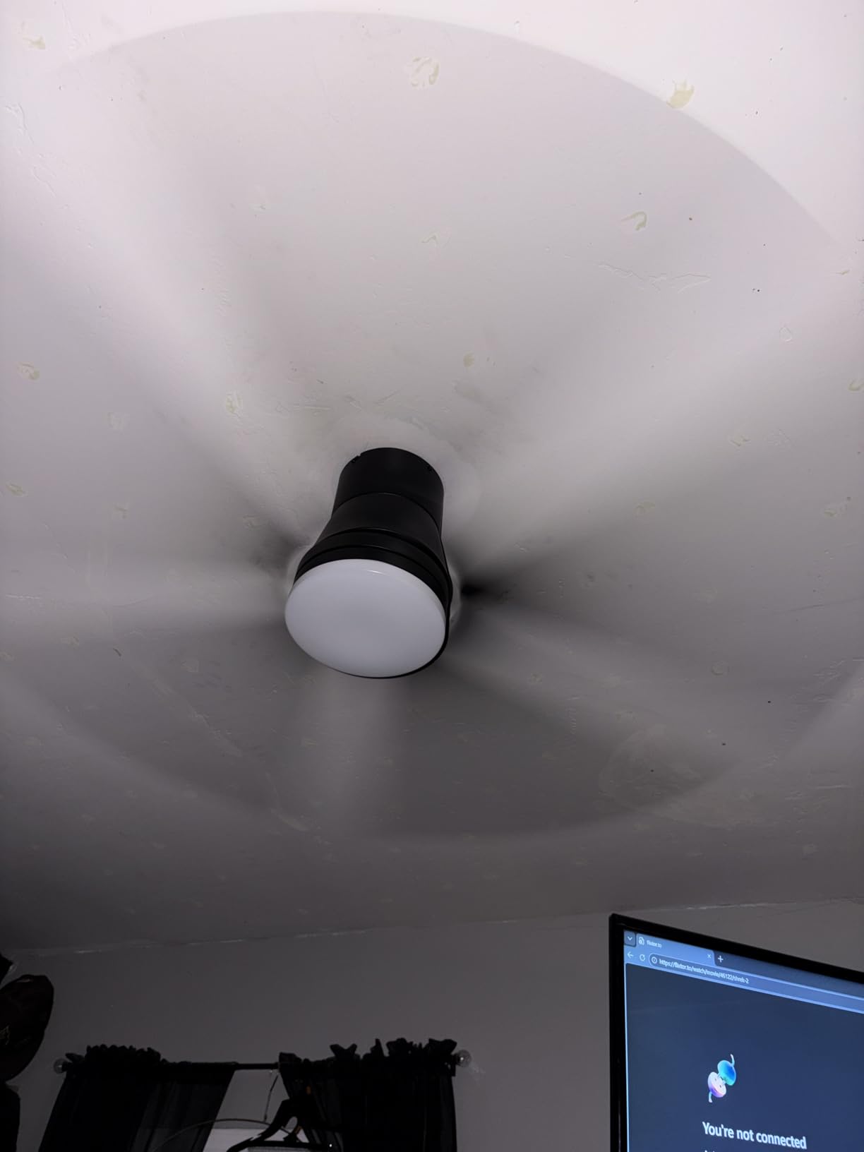 Rayqueen 84 Inch Brushed Nickel Ceiling Fans with Lights and Remote,Downrod | Walnut Blades, 6 Speed Reversible DC Motor, 3-color temperature dimmable LED, 5.9/11.8/23.6 inch downrod customer photo 2