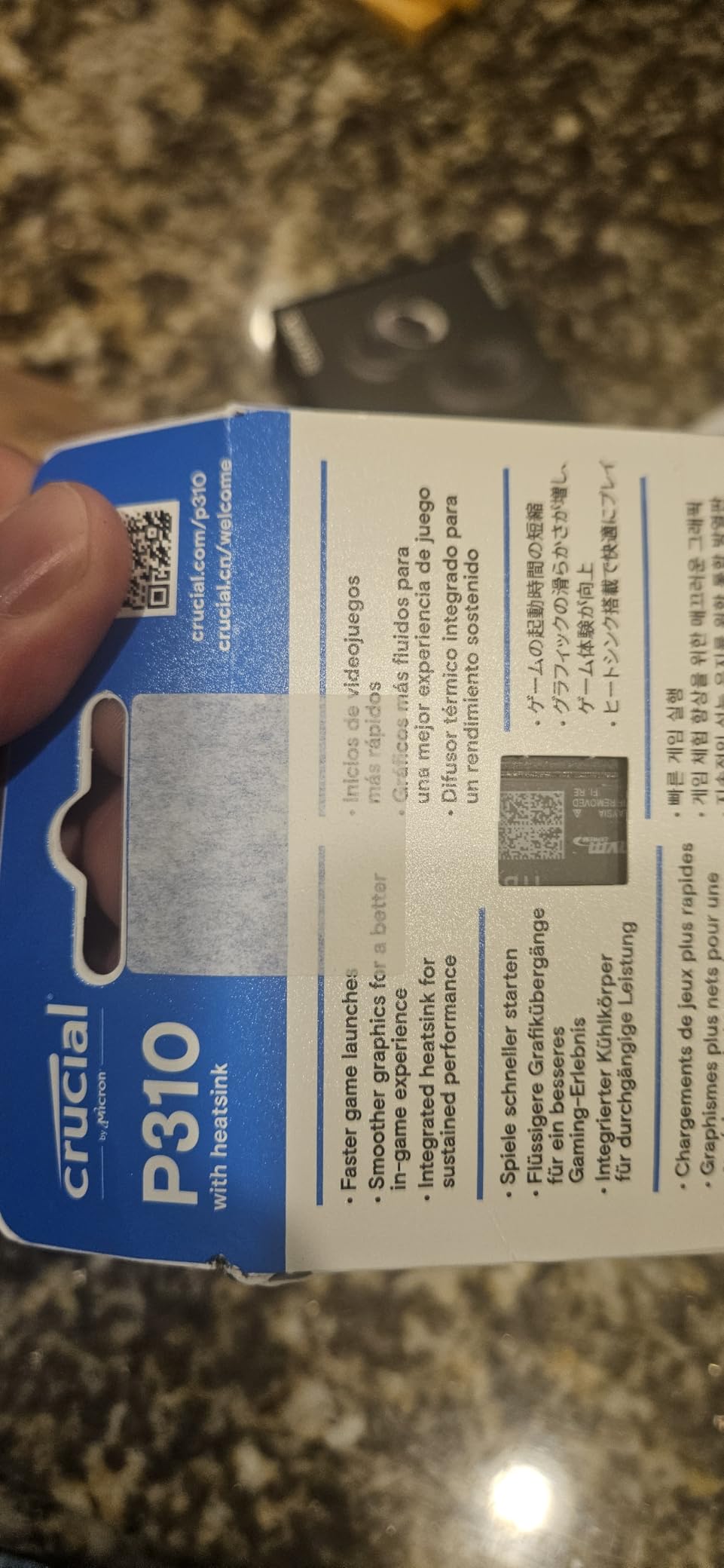 Crucial P310 2280 2TB PCIe Gen4 NVMe Gaming PS5 SSD with Heatsink, Up to 7,100MB/s customer photo 1