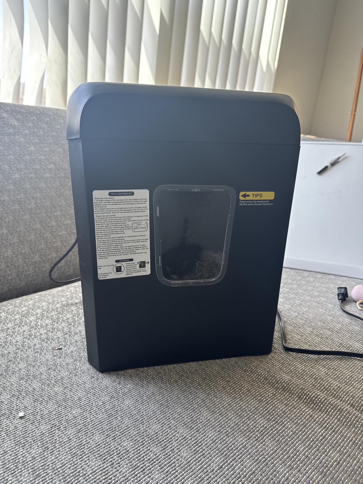 Bonsaii 6-Sheet Cross Cut Paper Shredder for Home, 3.4 Gal Bin | P-4 Security Level, Shreds Credit Cards, Staples & Paper Clips, with Portable Handle, Small Shredder for Home Office, C237-B customer photo 1