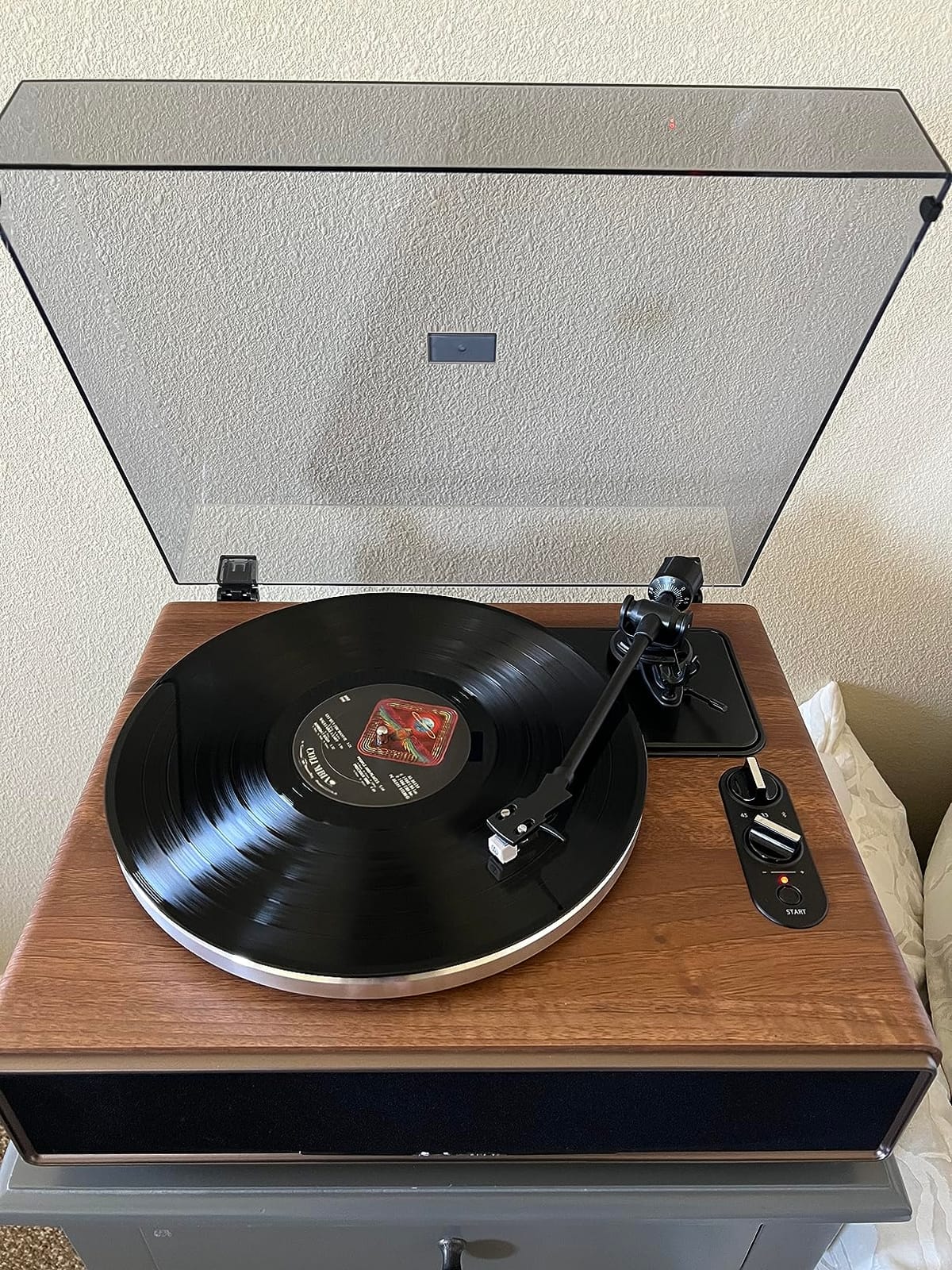 1 BY ONE HiFi Vinyl Record Player with Bluetooth Input, Piano Lacquer Grey | Built-in Speakers, AT-3600L Cartridge, Belt Drive Turntable, 33/45 RPM, Auto Stop, Phono Preamp, Anti-Vibration, RCA Output customer photo 1